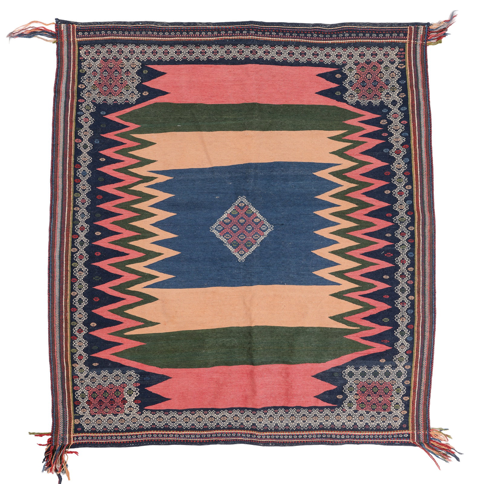 Afshar Flatwoven Sofreh, Persia, Ca. 1900, 4'11'' x 5'4'' (1 of 5)