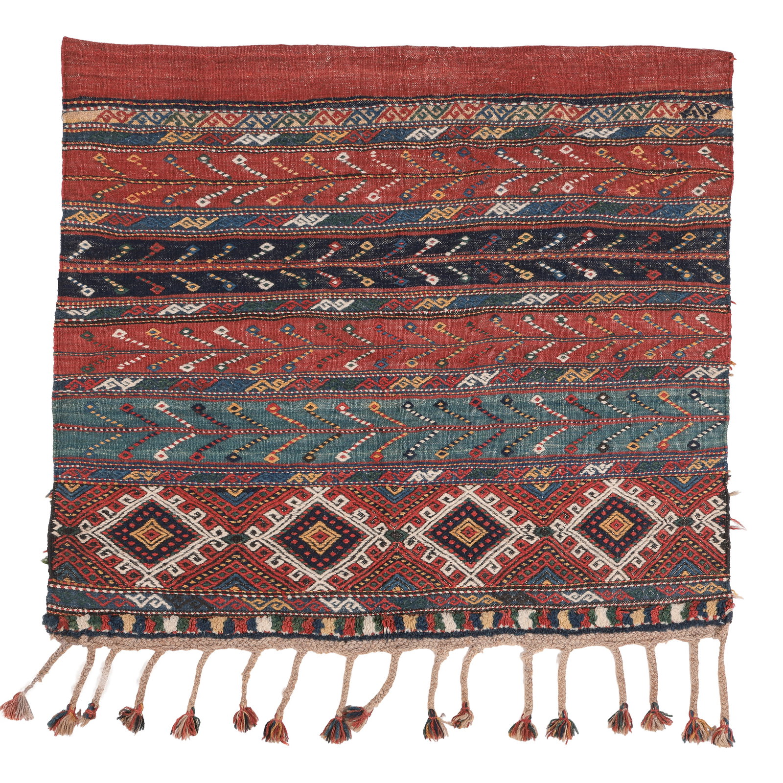 Flatwoven Verneh Cover, Transcaucasus, Late 19th C., 3'5'' x 3'1'' (1 of 4)