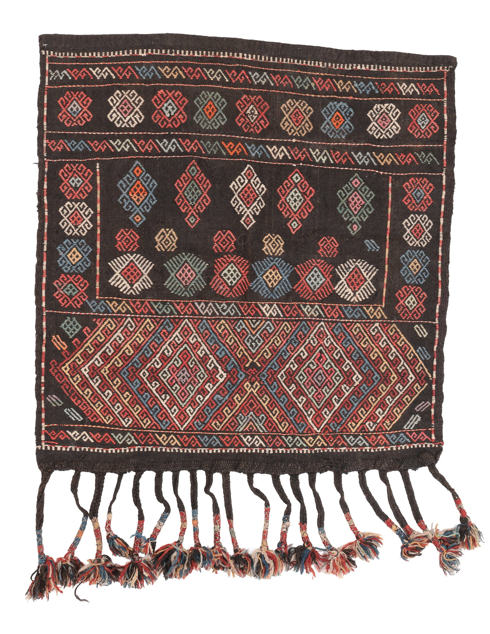 Azeri Flatwoven Cover, Transcaucasus, Late 19th C., 2'9'' x 2'10'' (1 of 4)
