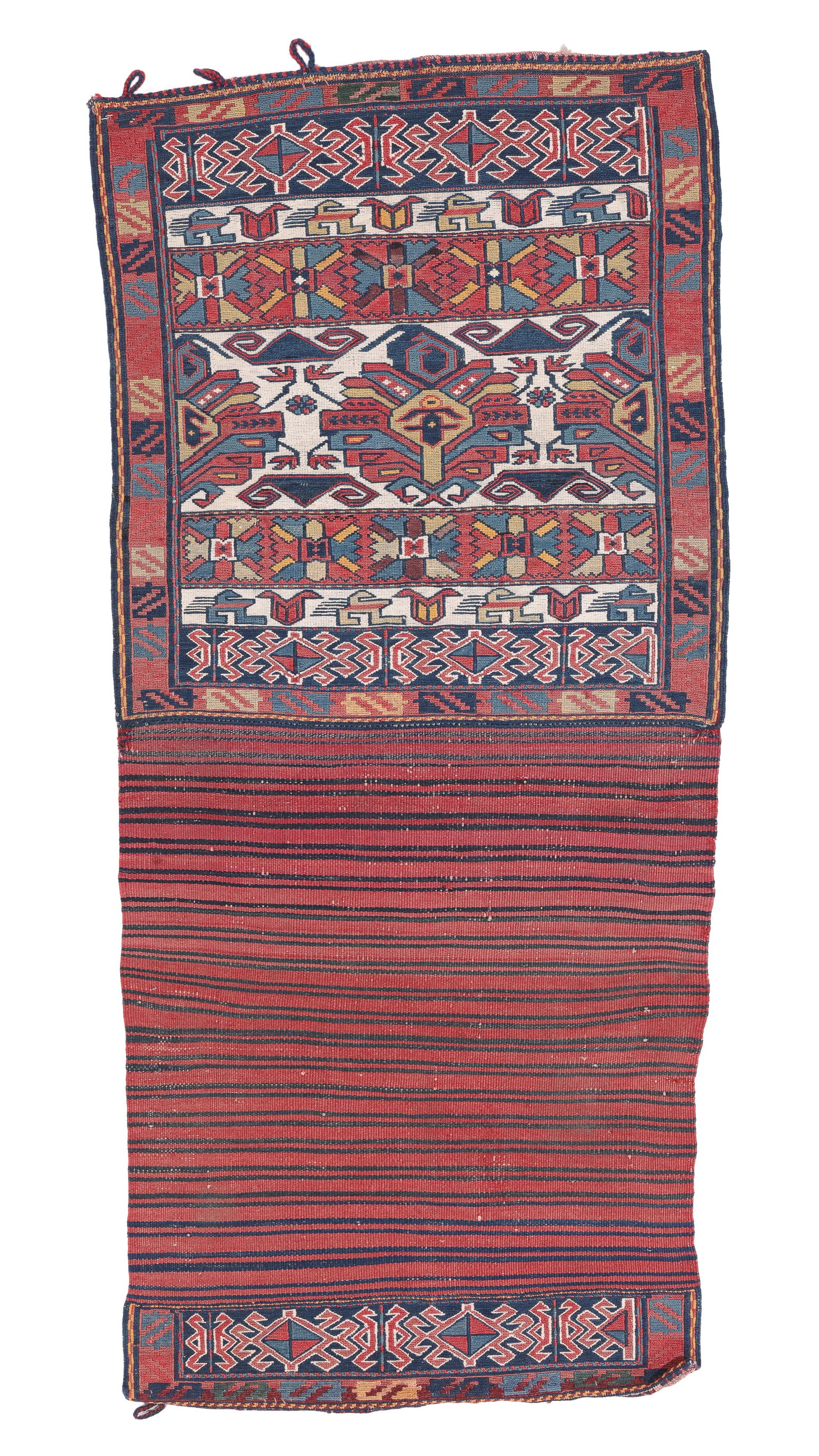 Fine Azeri Sumak Storag Bag, Opened, Transcaucasus, Late 19th C. (1 of 4)