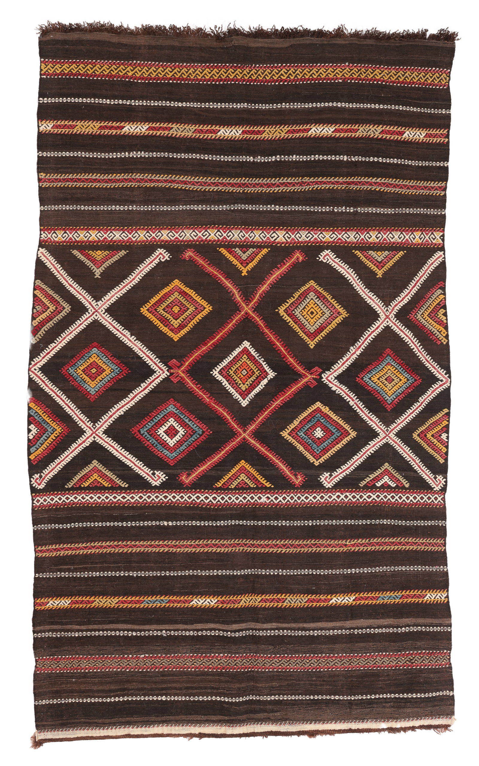 Sivrihisar Faltwoven Cicim Sofreh, Turkey, Early 20th C., 4'2'' x 7'0'' (1 of 5)