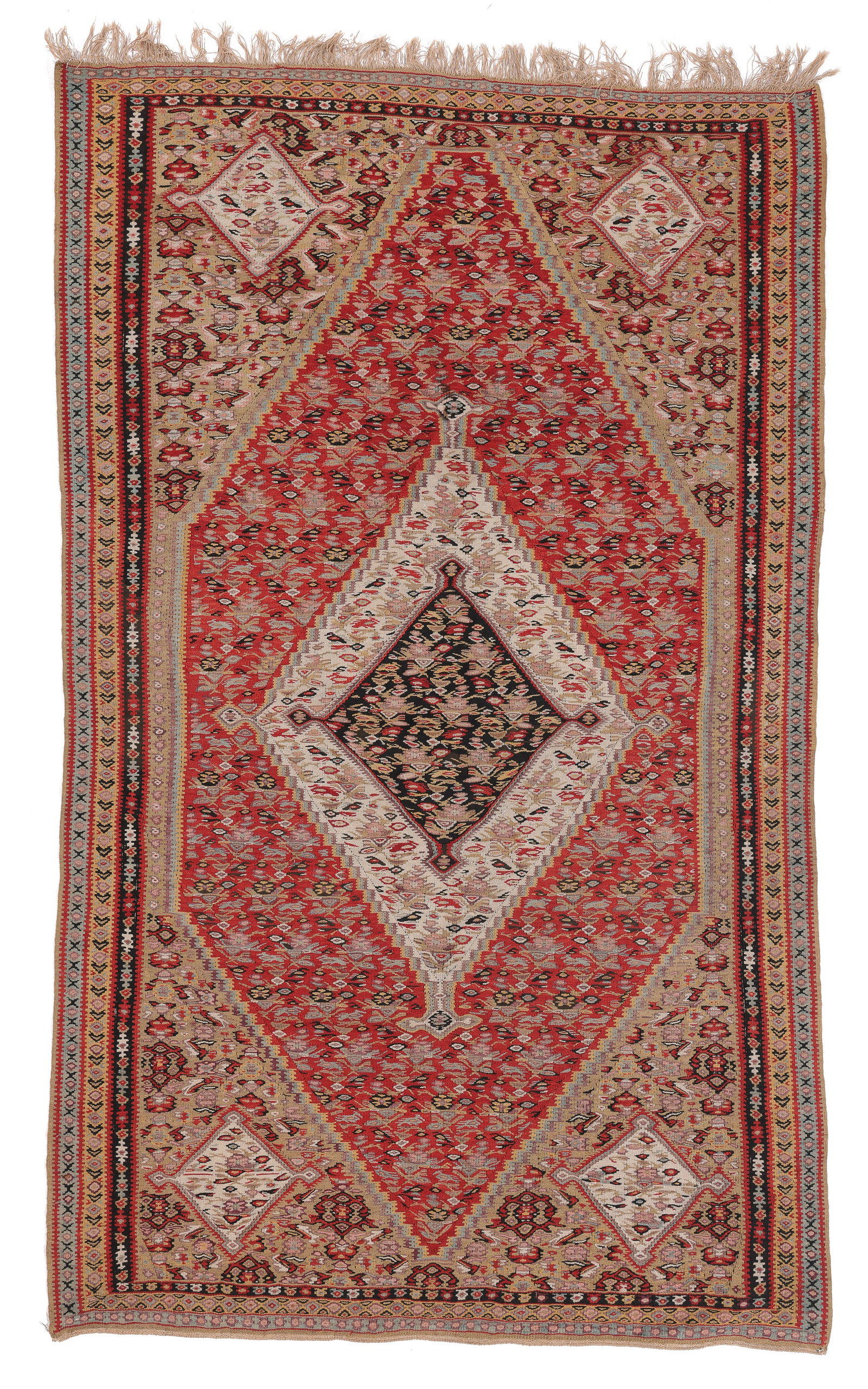 Senna Kilim, Persia, Ca. 1900, 4'1'' x 6'6'' (1 of 5)