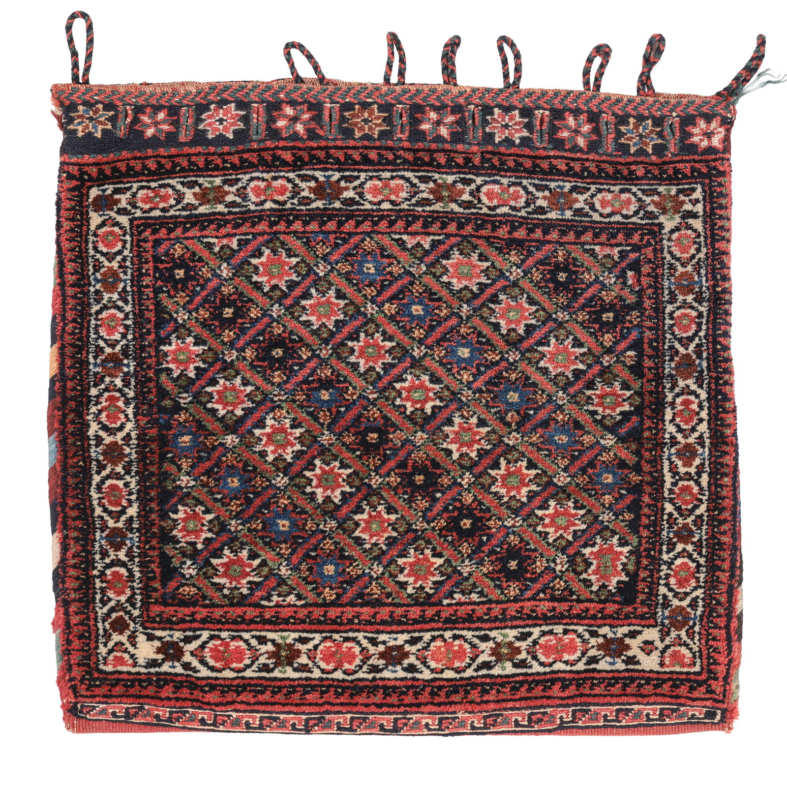 West Persian Saddlebag, Late 19th C., 1'9'' x 1'9'' (1 of 2)