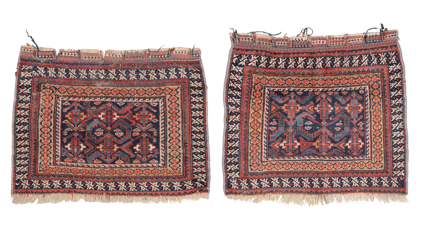 Pair of SW Persian Tribal Bagfaces, Ca. 1875 (1 of 4)