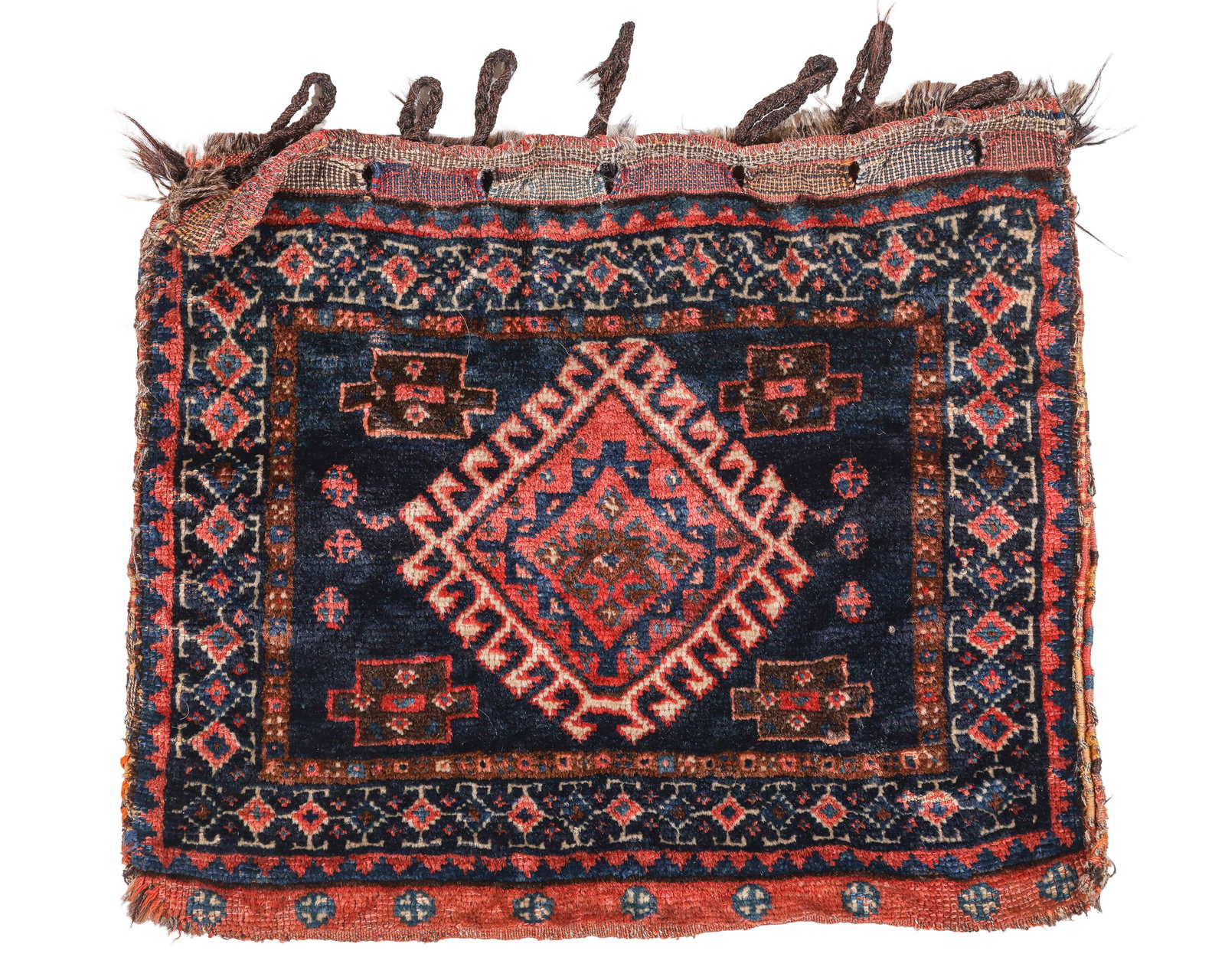 Luri Pile Saddlebag, Persia, Ca. 1900, 1'7'' x 1'10'' (1 of 2)
