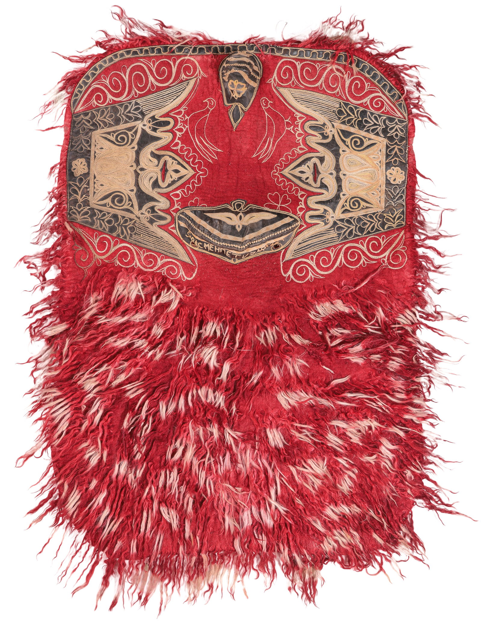 Fine Kurd Felt and Mohair Saddle Cover, Adiyaman Area, Eastern Anatolia, Ca. 1900, 3'0'' x 4'5'' (1 of 5)