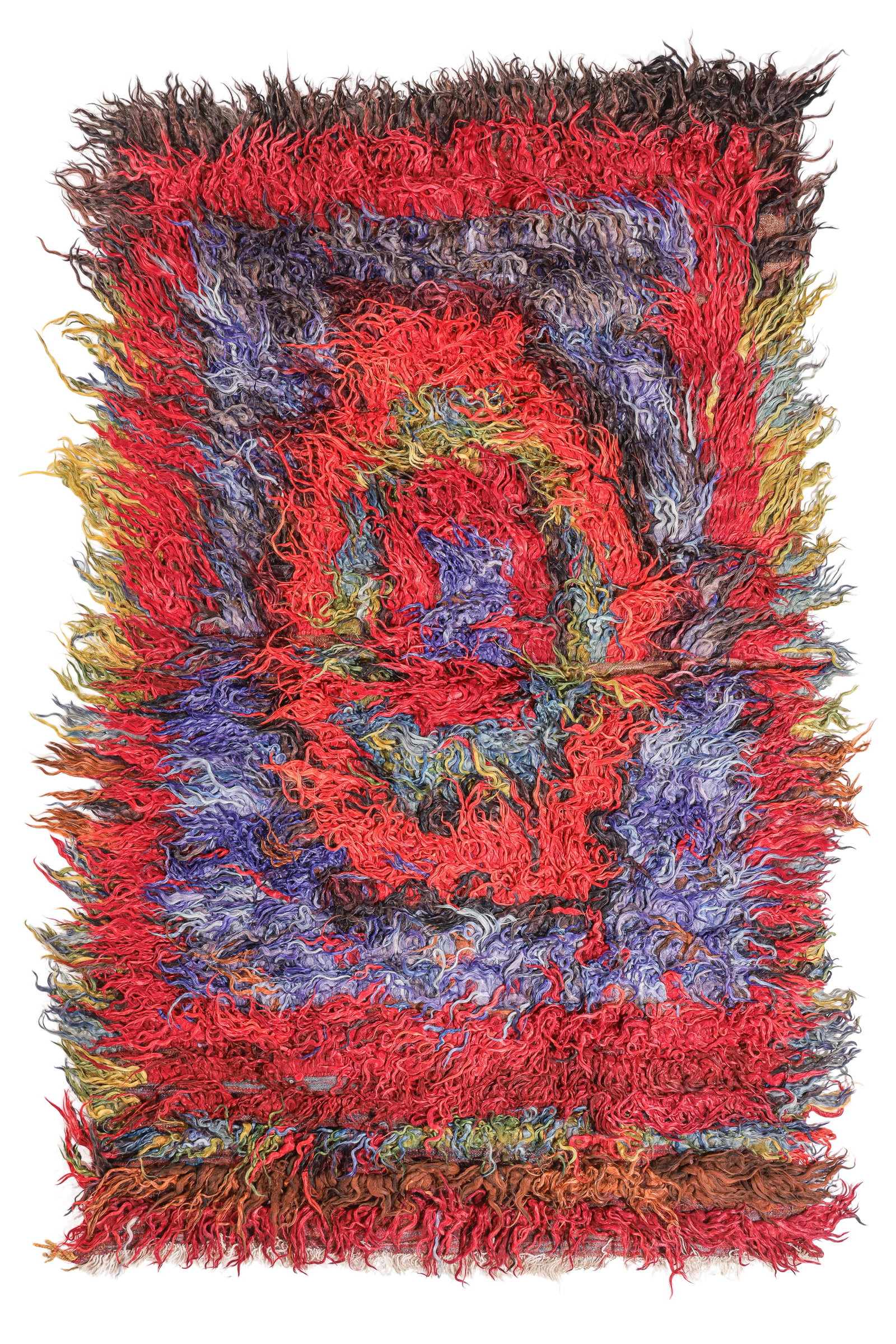 Karapinar Tulu Rug, Central Anatolia, Early/Mid 20th C., 3'10'' x 6'7'': Karapinar Tulu Rug, Central Anatolia, Early/Mid 20th C., 3'10'' x 6'7'' (117 x 201 cm). Weight: 13 lbs. Material: mohair wool pile, wool warp, wool weft.