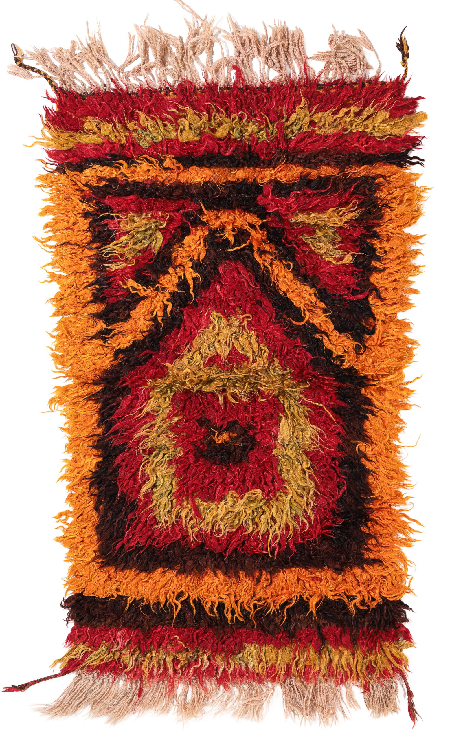 Hotamish Tulu Prayer Rug, Central Anatolia, Mid/Late 20th C., 2'7'' x 4'7'': Hotamish Tulu Prayer Rug, Central Anatolia, Mid/Late 20th C., 2'7'' x 4'7'' (79 x 140 cm). Weight: 7 lbs. Material: mohair wool pile, wool warp, wool weft.