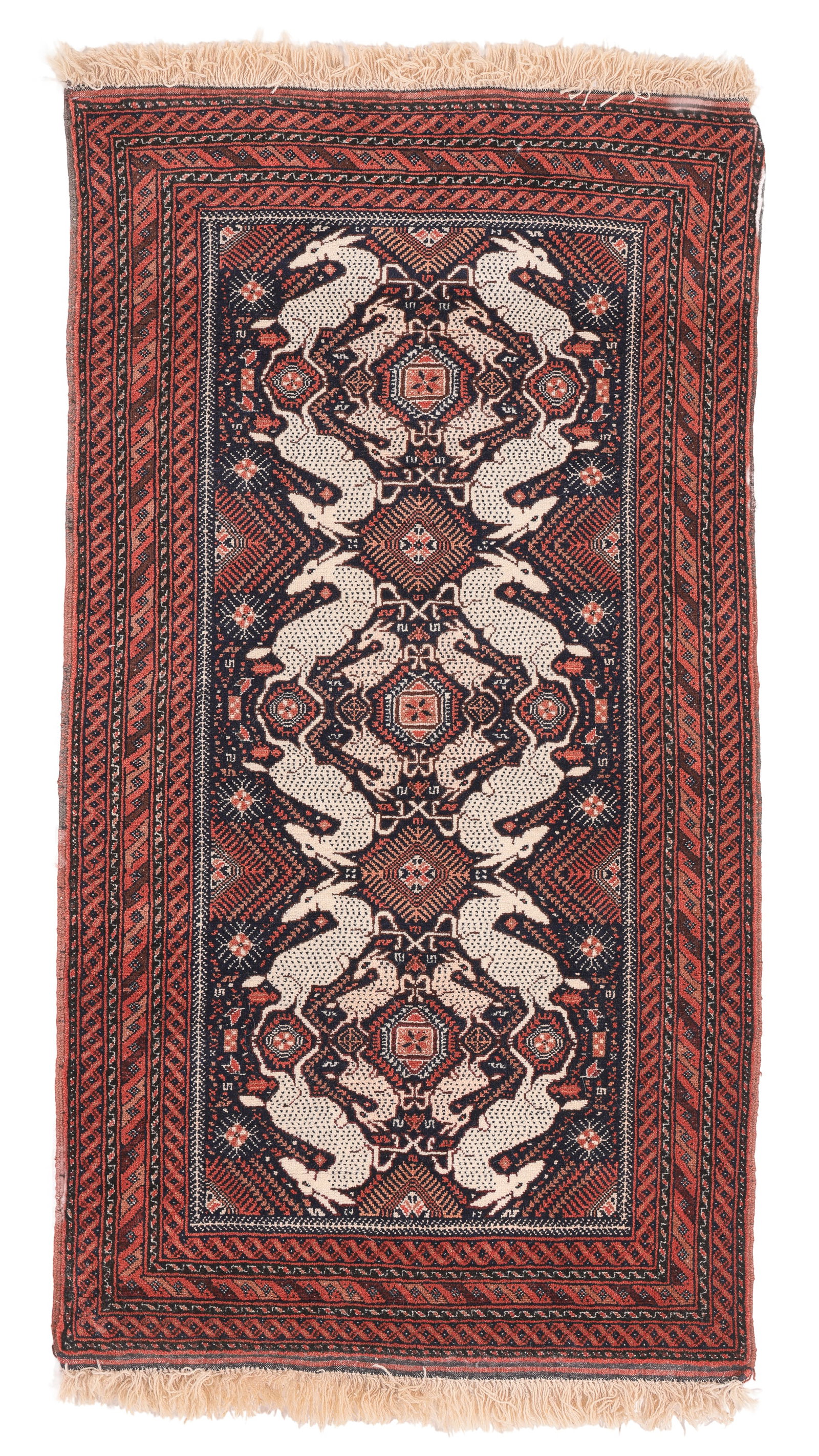Aksi (Aqsi) Pictorial Baluch Rug, Persia/Afghanistan, Early/Mid 20th C., 2'9'' x 5'0'' (1 of 6)