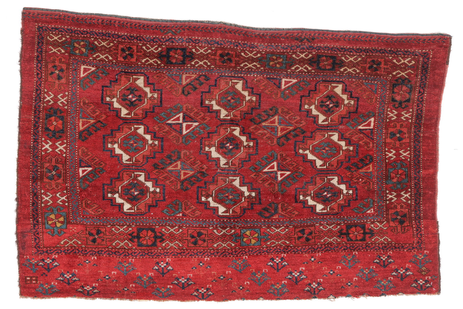 Turkmen Chuval Rug, Middle Amu Darya, 19th C., 4'8'' x 3'2'' (1 of 9)