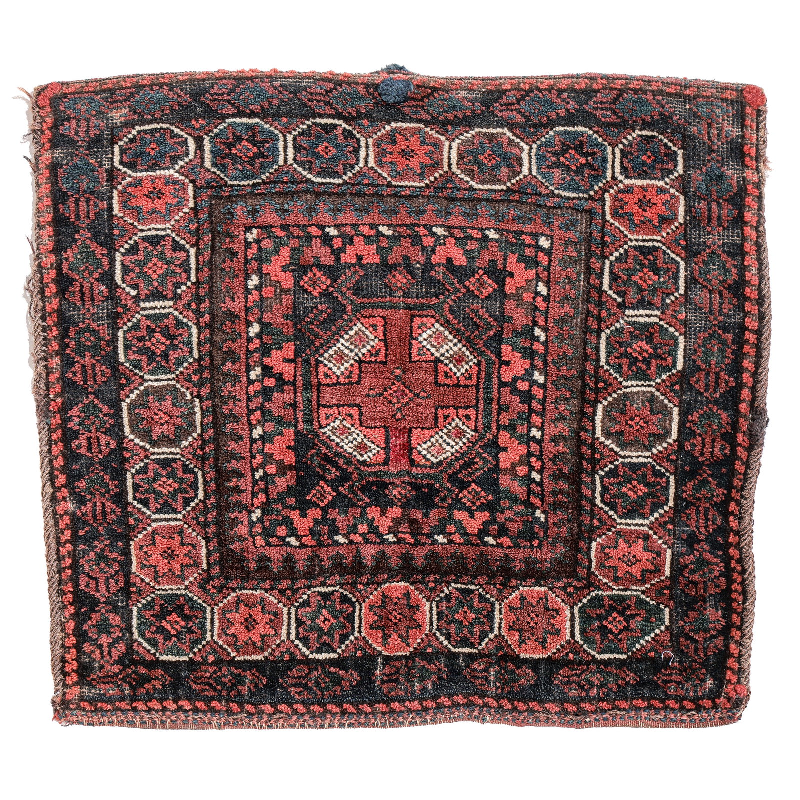 Baluch Double-Sided Chanteh, Persia/Afghanistan, Ca. 1900, 1'4'' x 1'6'' (1 of 2)