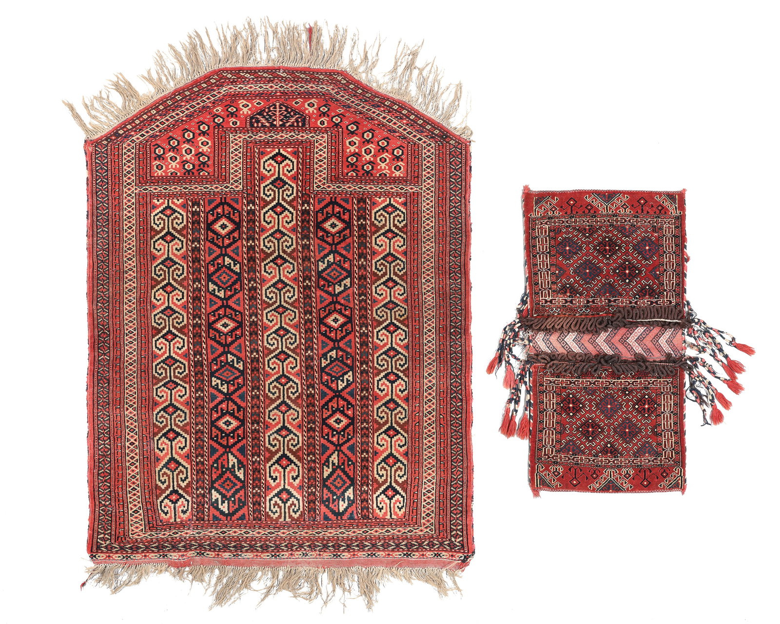 Two Yomud Turkmen Tribal Trappings, Central Asia, Ca. 1900 (1 of 6)
