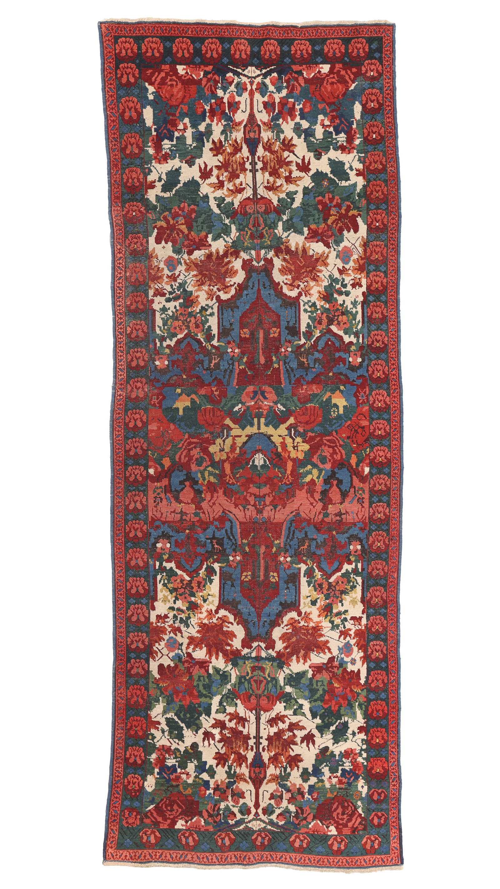 Fine Seychour Kuba Rug, Caucasus, Ca. 1870, 3'10'' x 10'11'': Fine Seychour Kuba Rug, Caucasus, Ca. 1870, 3'10'' x 10'11'' (117 x 333 cm). Weight: 12 lbs. Material: wool pile, wool warp, wool weft. Provenance: Manhattan, New York estate.