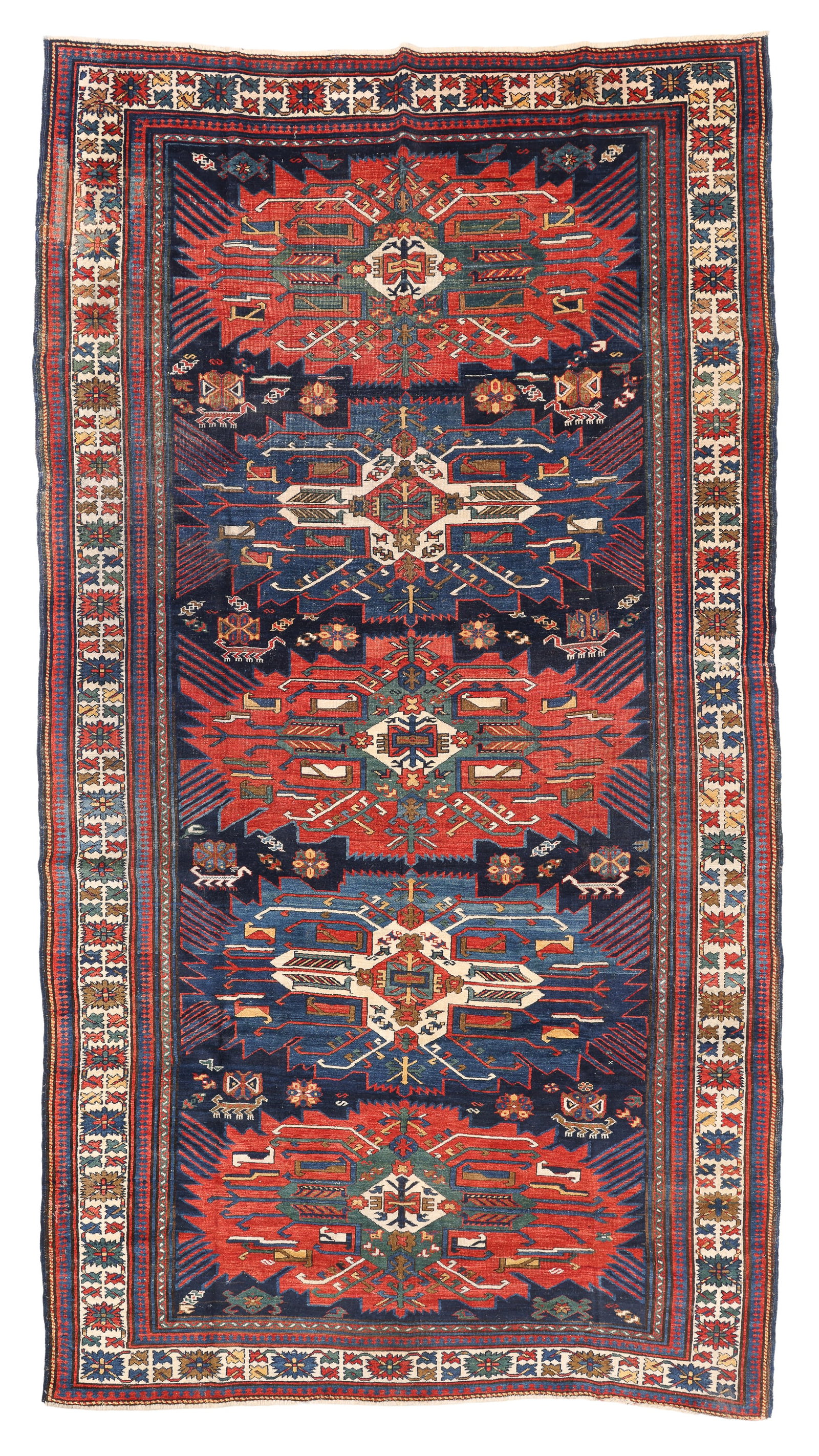 Large Main Zejwa Kuba Rug, Caucasus, Late 19th C., 6'6'' x 11'7'' (1 of 7)