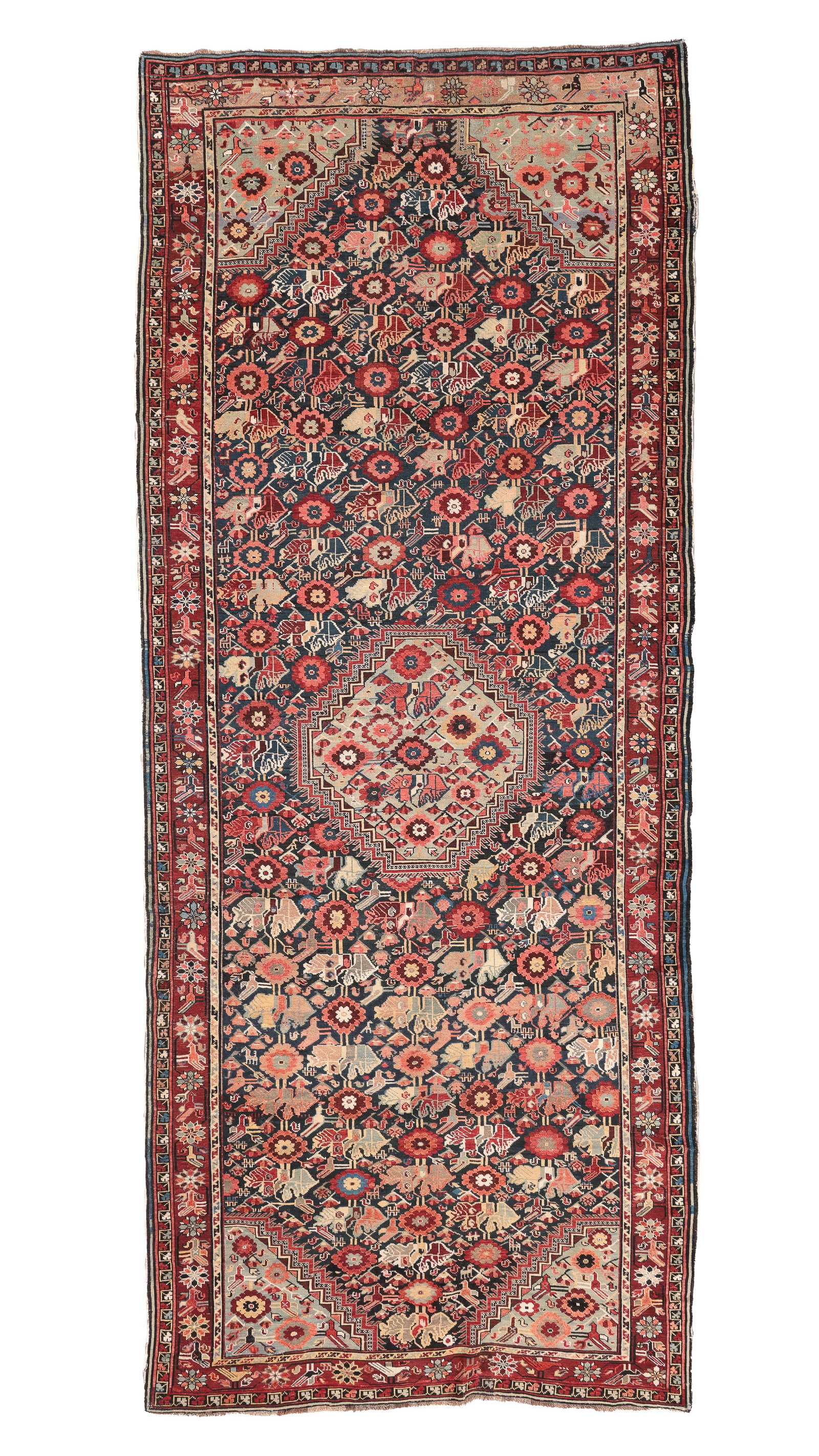 Karabagh Rug, Caucasus, 19th C., 5'0'' x 12'3'' (1 of 6)