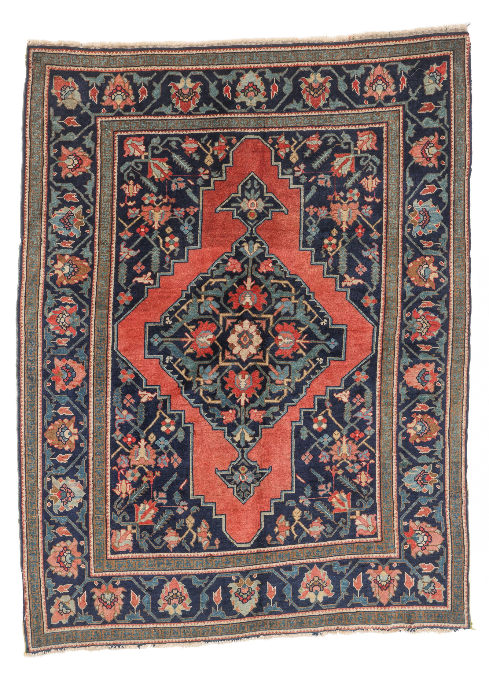 Karabagh Rug, Caucasus, Ca. 1900, 4'4'' x 5'9'': Karabagh Rug, Caucasus, Ca. 1900, 4'4'' x 5'9'' (132 x 175 cm). Weight: 17 lbs. Material: wool pile, wool warp, wool weft.