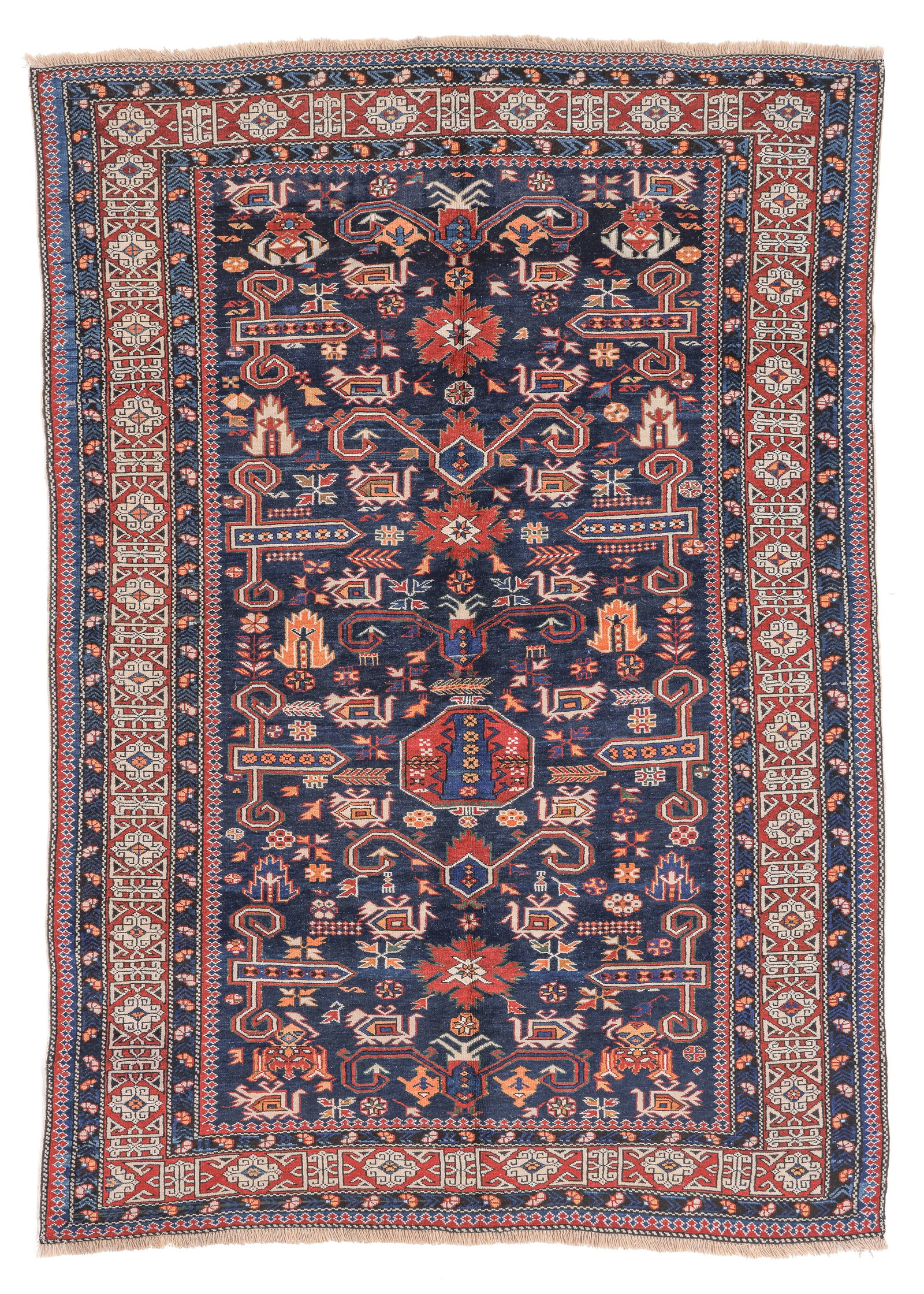 Perpedil Rug, Caucasus, Ca. 1900, 4'9'' x 6'9'': Perpedil Rug, Caucasus, Ca. 1900, 4'9'' x 6'9'' (145 x 206 cm). Weight: 13 lbs. Material: wool pile, wool warp, wool weft.