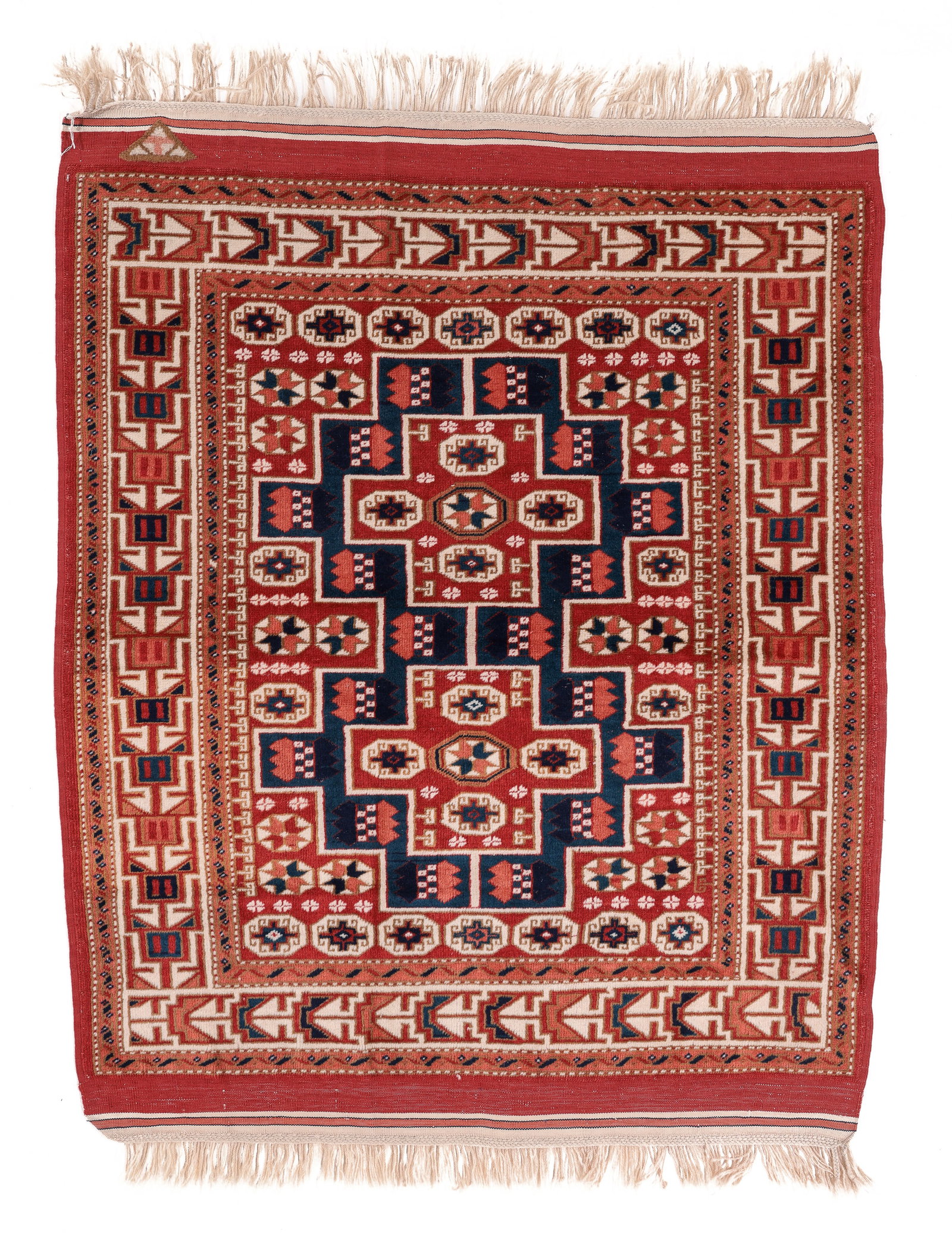 DOBAG Village Rug, West Anatolia, Turkey, Ca. 1980's, 3'9'' x 4'8'': DOBAG Village Rug, West Anatolia, Turkey, Ca. 1980's, 3'9'' x 4'8'' (114 x 142 cm). Weight: 7 lbs. Material: wool pile, wool warp, wool weft.