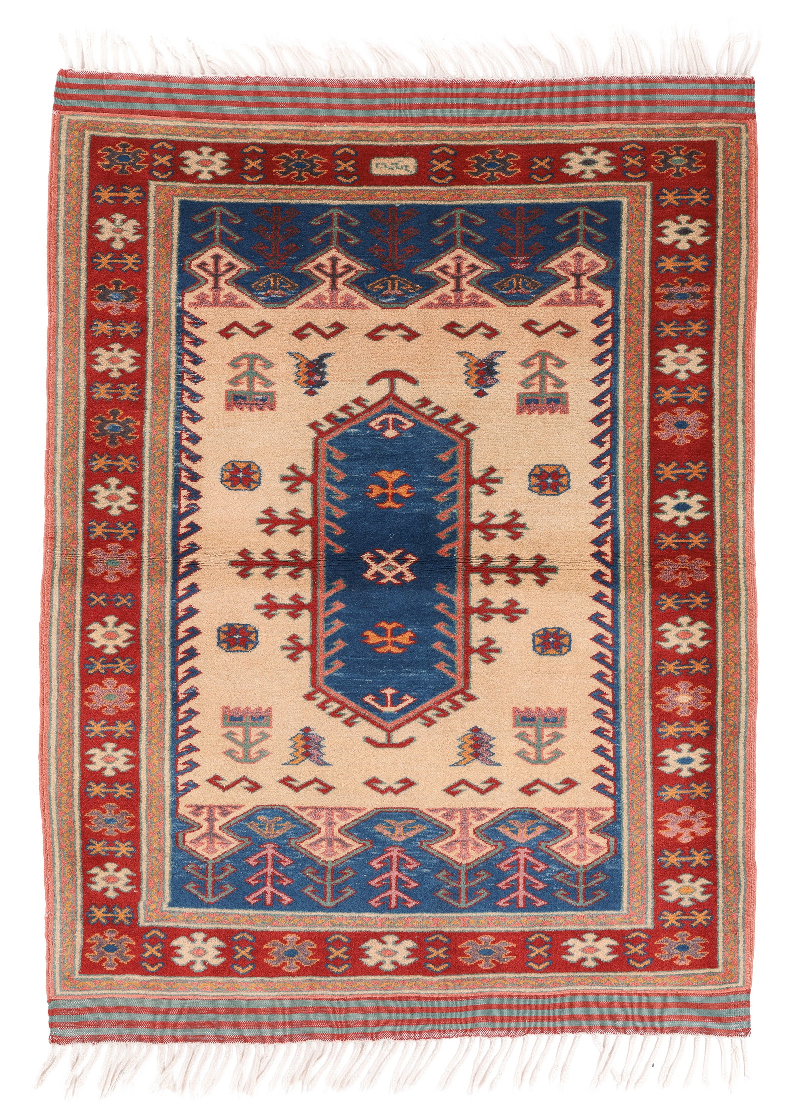 West Anatolian Village Rug, Turkey, Ca. 1990, 4'1'' x 5'7'' (1 of 6)