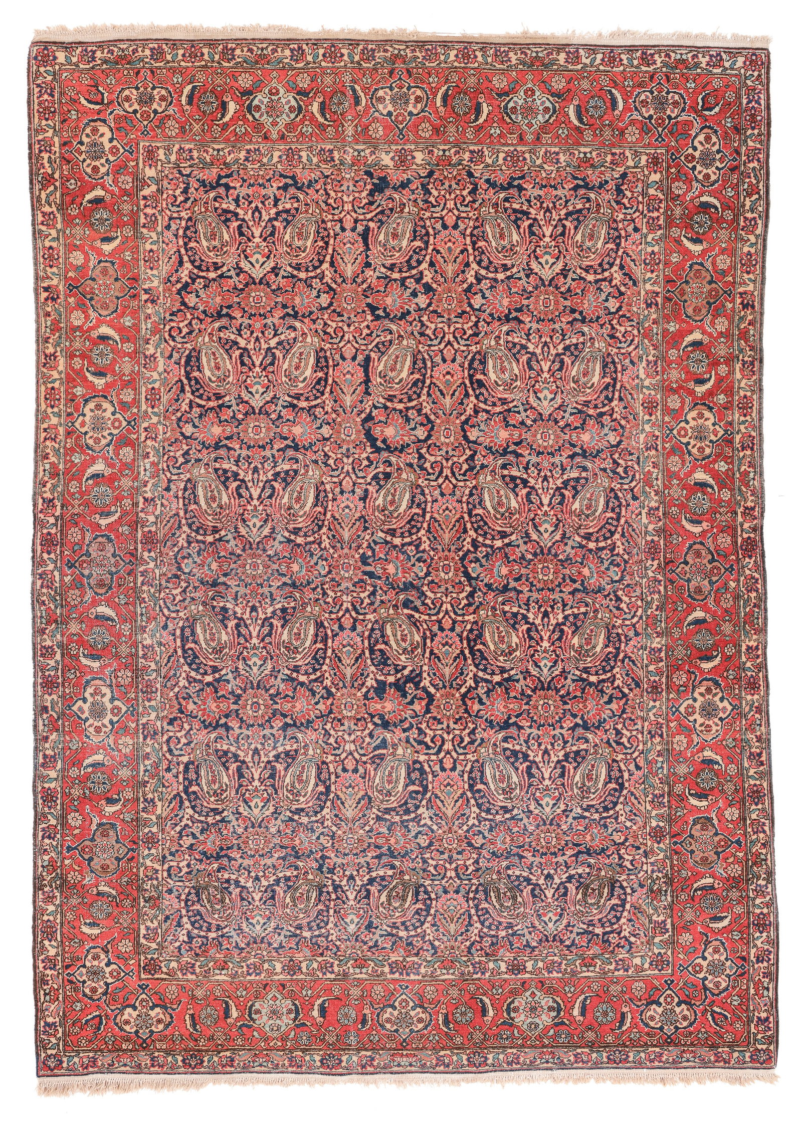 Isfahan Rug, Persia, Early 20th C., 4'8'' x 6'7'': Isfahan Rug, Persia, Early 20th C., 4'8'' x 6'7'' (142 x 201 cm). Weight: 13 lbs. Material: wool pile, cotton warp, cotton weft.