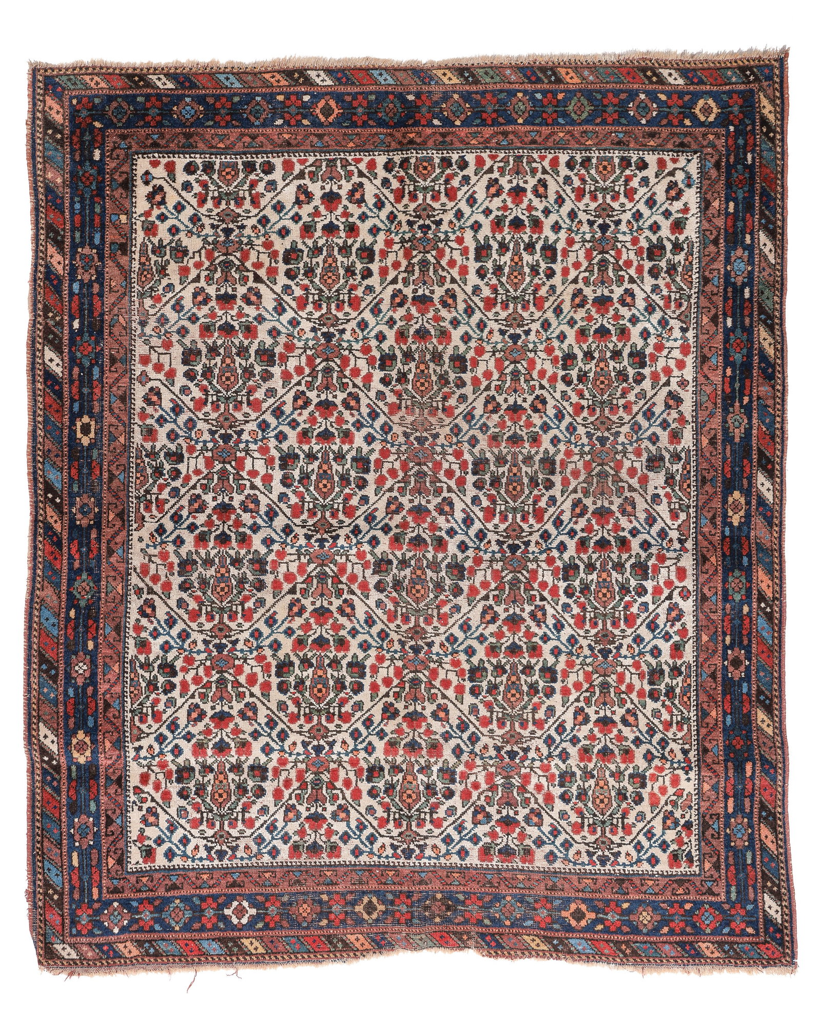 Afshar Rug, Persia, Ca. 1890, 4'2'' x 4'11'': Afshar Rug, Persia, Ca. 1890, 4'2'' x 4'11'' (127 x 150 cm). Weight: 8 lbs. Material: wool pile, wool warp, wool weft.
