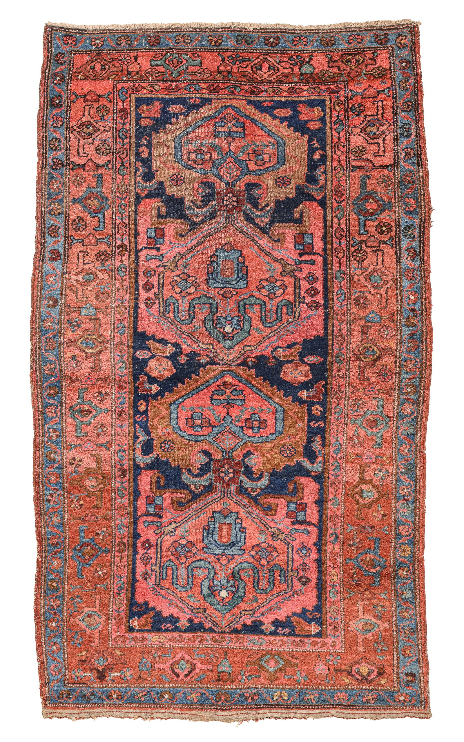 NW Persian Kurd Rug, Ca. 1900, 3'6'' x 6'0'': NW Persian Kurd Rug, Ca. 1900, 3'6'' x 6'0'' (107 x 183 cm). Weight: 12 lbs. Material: wool pile, wool warp, wool weft.