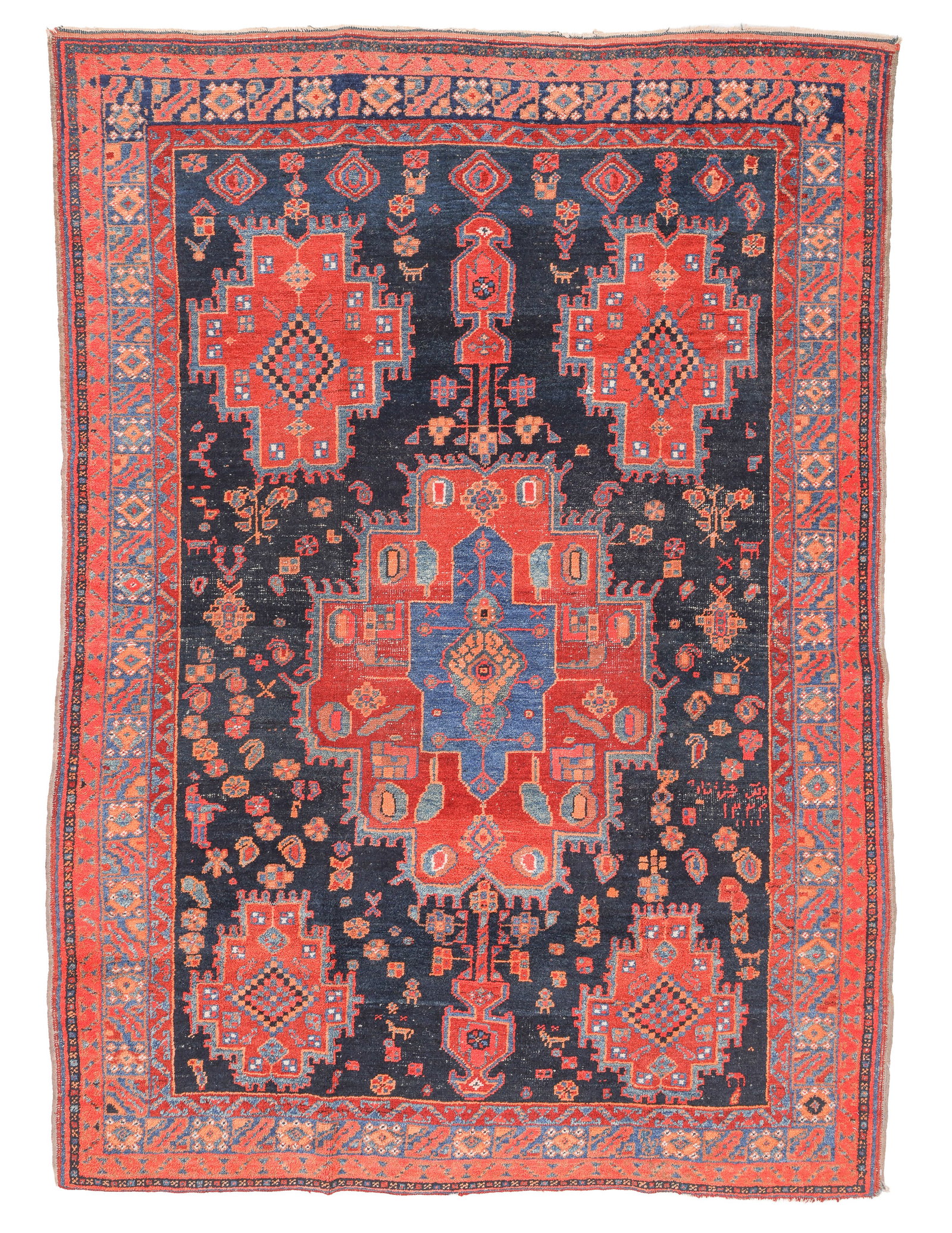Afshar Rug, Persia, Dated Ca. 1911, 4'6'' x 6'3'' (1 of 6)