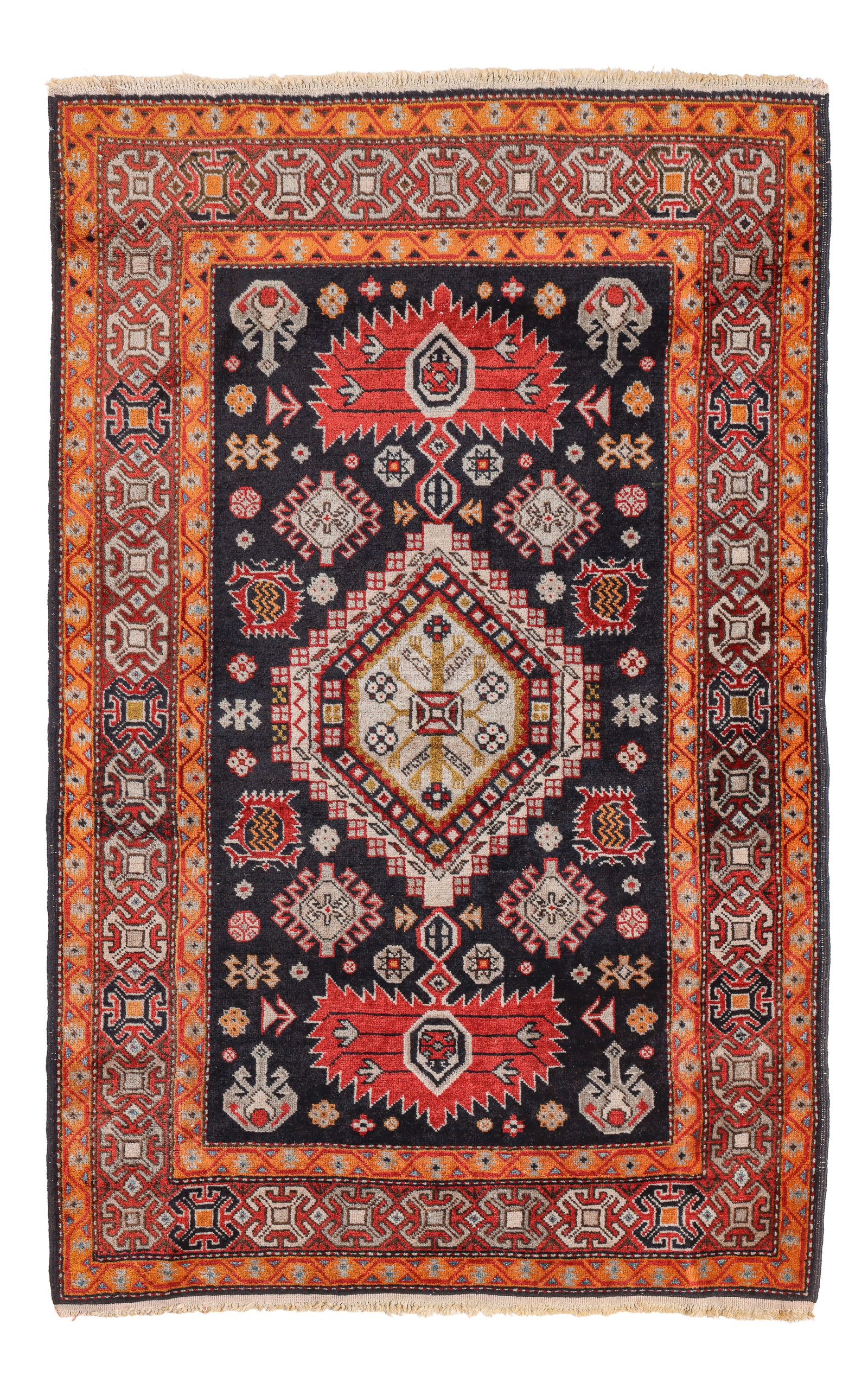 Derbend Rug , Caucasus, Ca. 1930's/40's, 2'9'' x 4'3': Derbend Rug , Caucasus, Ca. 1930's/40's, 2'9'' x 4'3'' (84 x 130 cm). Weight: 6 lbs. Wool.