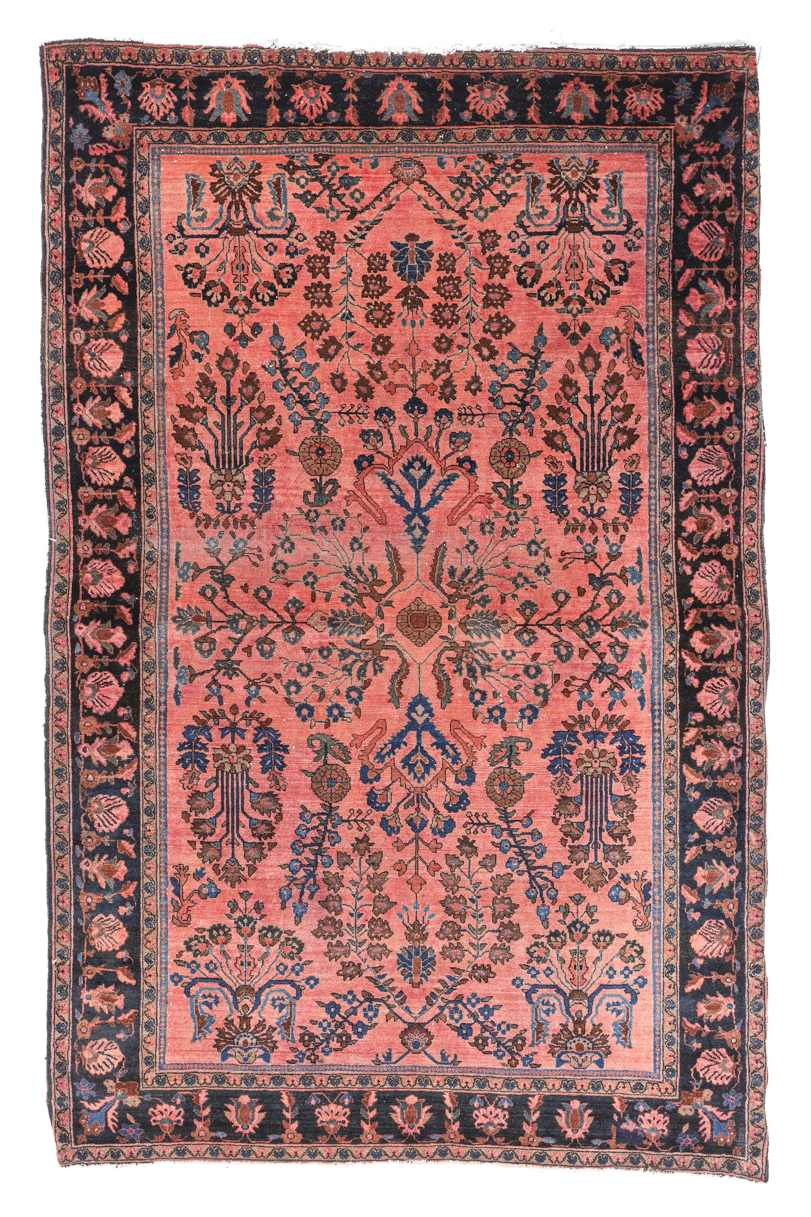 Sarouk Rug, Persia, Ca. 1920, 4'2'' x 6'5'': Sarouk Rug, Persia, Ca. 1920, 4'2'' x 6'5'' (127 x 196 cm). Weight: 15 lbs. Material: wool pile, cotton warp, cotton weft.