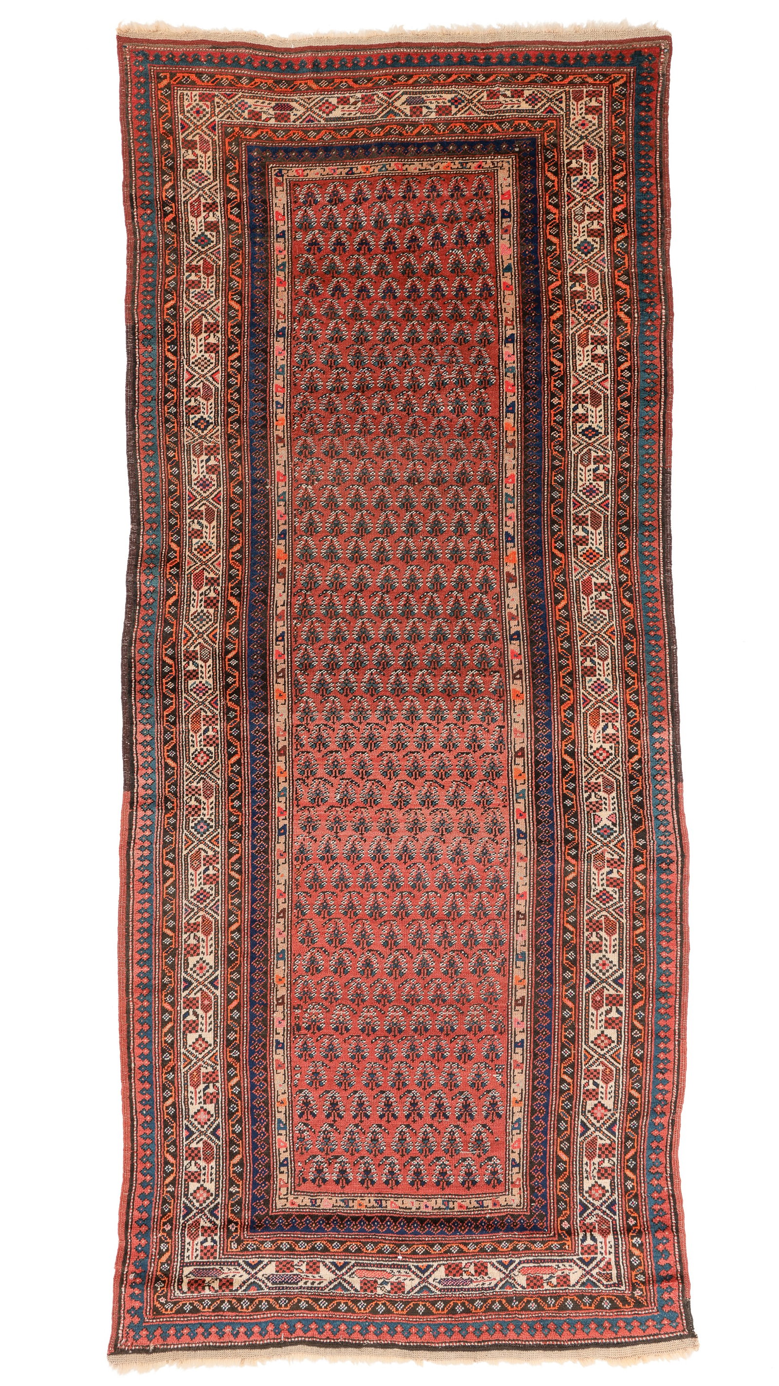 West Persian Kurd Rug, Late 19th C., 3'10'' x 9'4'' (1 of 6)