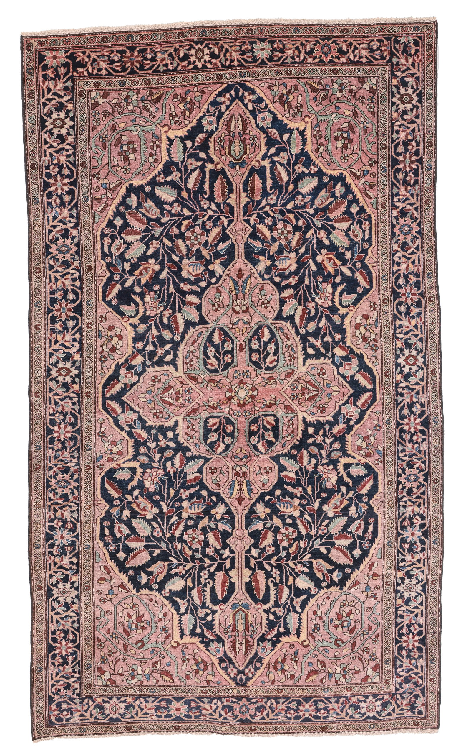 Ferahan Sarouk Rug, Persia, Ca. 1900, 4'4'' x 6'9'': Ferahan Sarouk Rug, Persia, Ca. 1900, 4'4'' x 6'9'' (132 x 206 cm). Weight: 14 lbs. Material: wool pile, cotton warp, cotton weft.