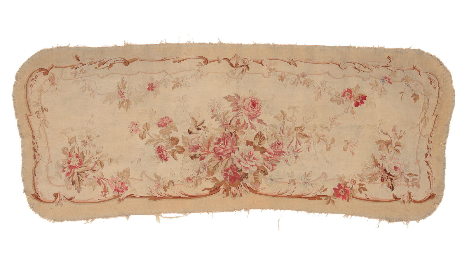 Aubusson Tapestry Section, France, 19th C., 2'1'' x 5'3'' (1 of 5)