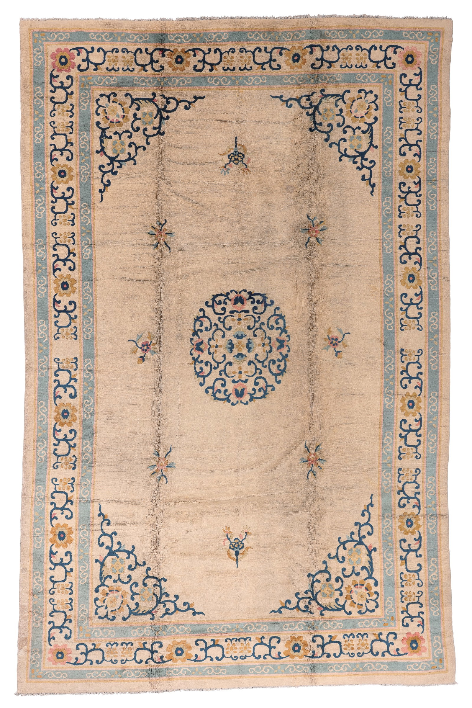 Mansion-Size Peking Rug, China, Ca. 1900, 11'1'' x 17'1'': Mansion-Size Peking Rug, China, Ca. 1900, 11'1'' x 17'1'' (338 x 521 cm). Weight: 100 lbs. Material: wool pile, cotton warp, cotton weft.