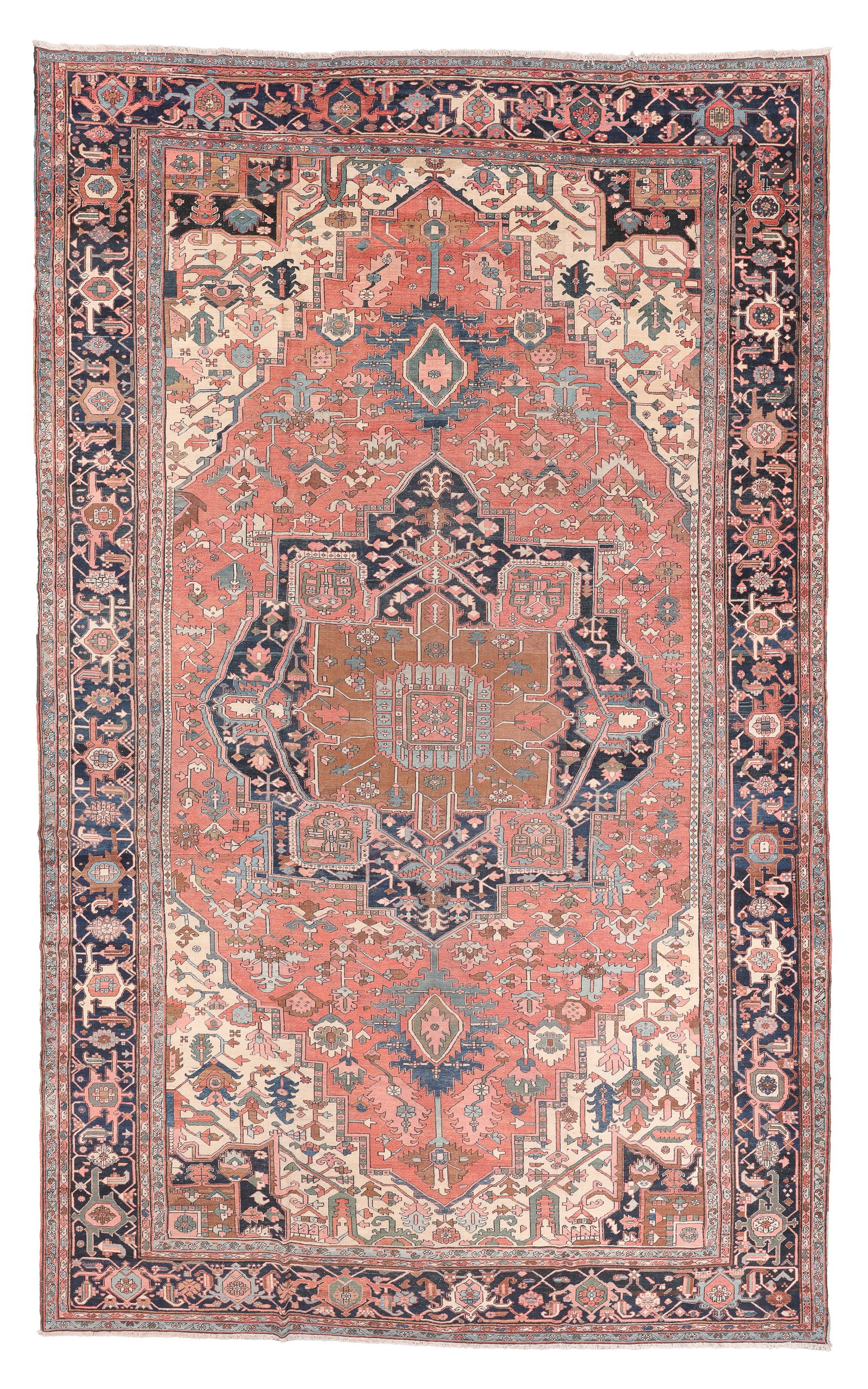 Mansion-Size Serapi Rug, Persia, Ca. 1890, 12'5'' x 20'4'': Mansion-Size Serapi Rug, Persia, Ca. 1890, 12'5'' x 20'4'' (378 x 620 cm). Weight: 96 lbs. Material: wool pile, cotton warp, cotton weft.