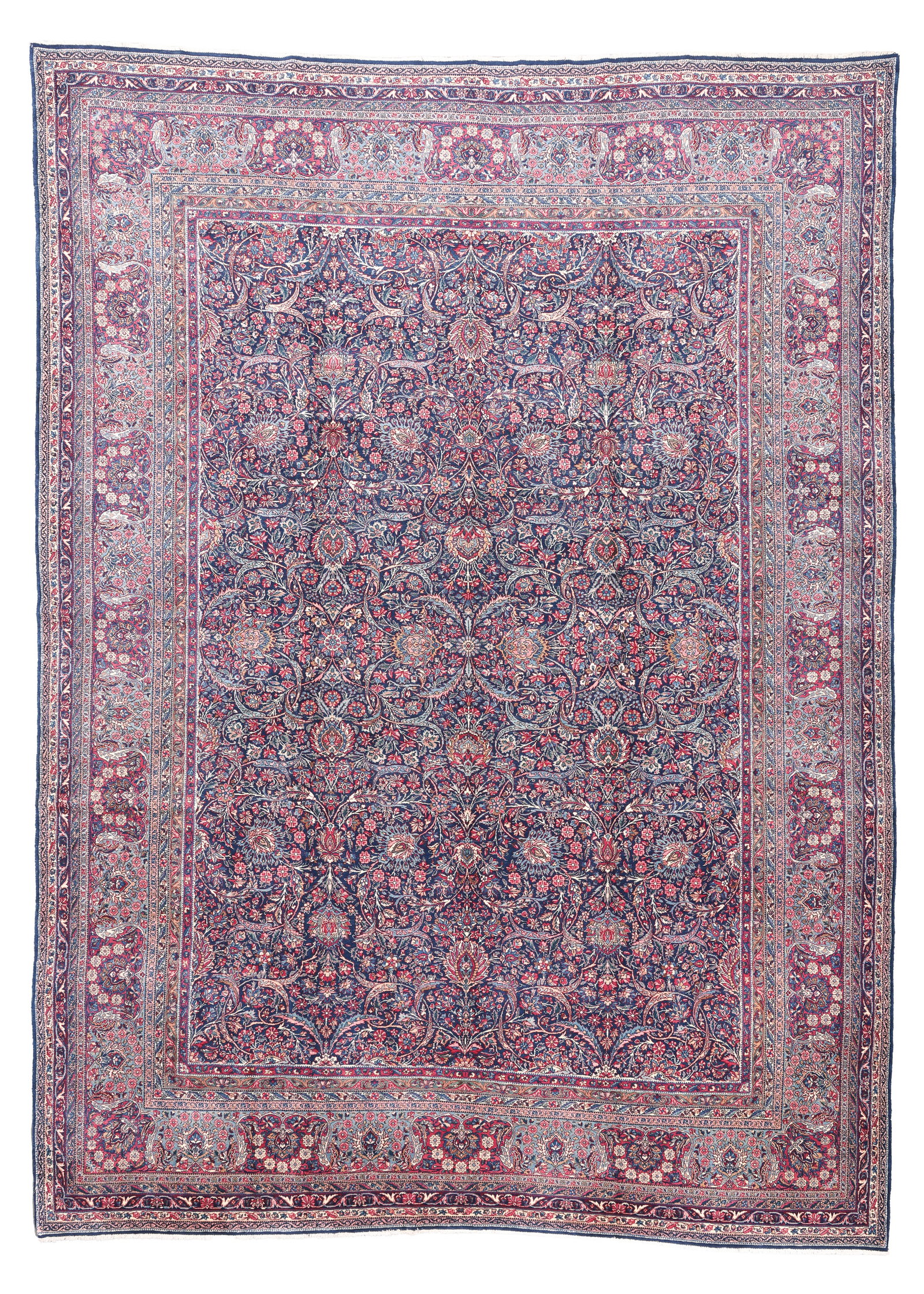 Kerman Rug, Persia, Ca. 1930's/40's, 9'7'' x 13'2'': Kerman Rug, Persia, Ca. 1930's/40's, 9'7'' x 13'2'' (292 x 401 cm). Weight: 76 lbs. Material: wool pile, cotton warp, cotton weft.