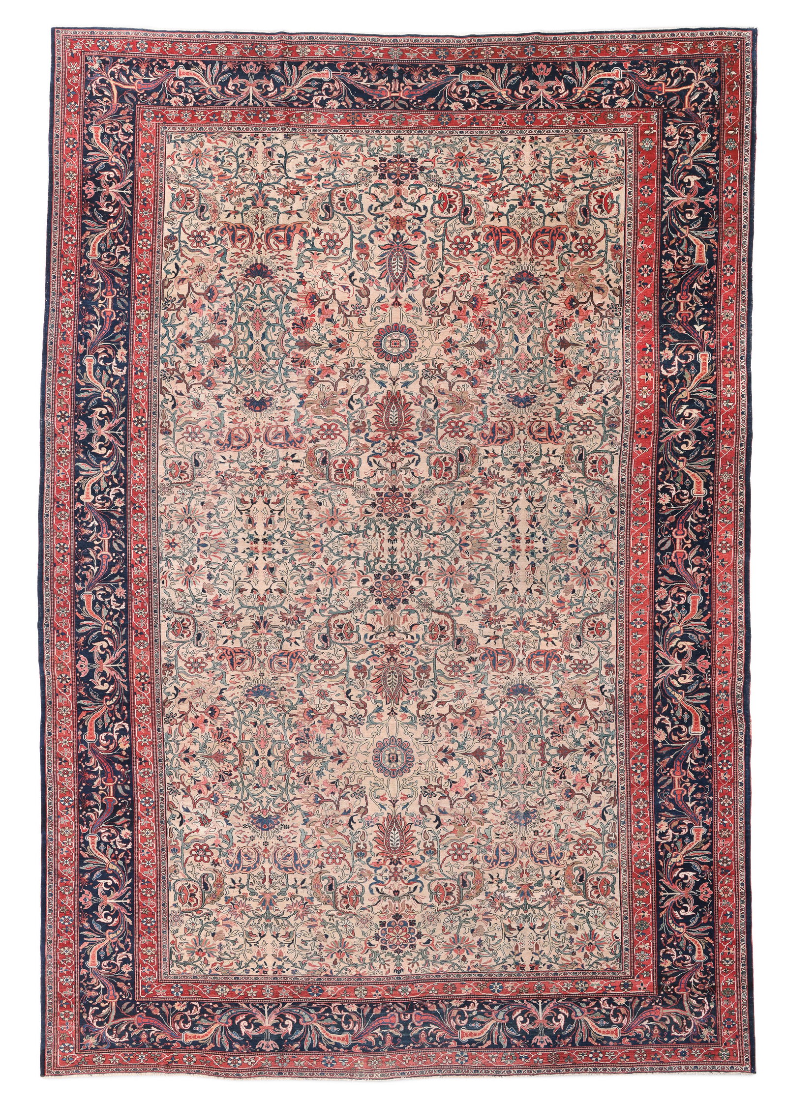 Ferahan Sarouk Rug, Persia, Ca. 1900, 10'4'' x 15'2'': Ferahan Sarouk Rug, Persia, Ca. 1900, 10'4'' x 15'2'' (315 x 462 cm). Weight: 75 lbs. Material: wool pile, cotton warp, cotton weft.