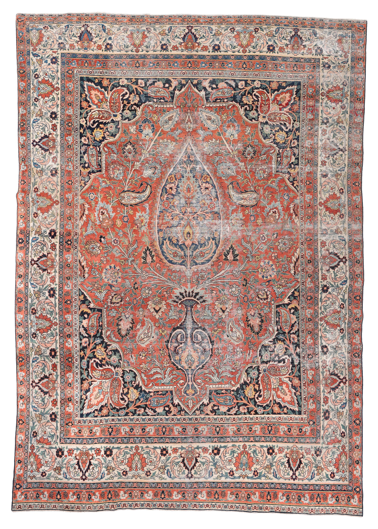 Shabby Chic Khorassan Rug, Persia, Late 19th C., 9'3'' x 13'4'' (1 of 8)