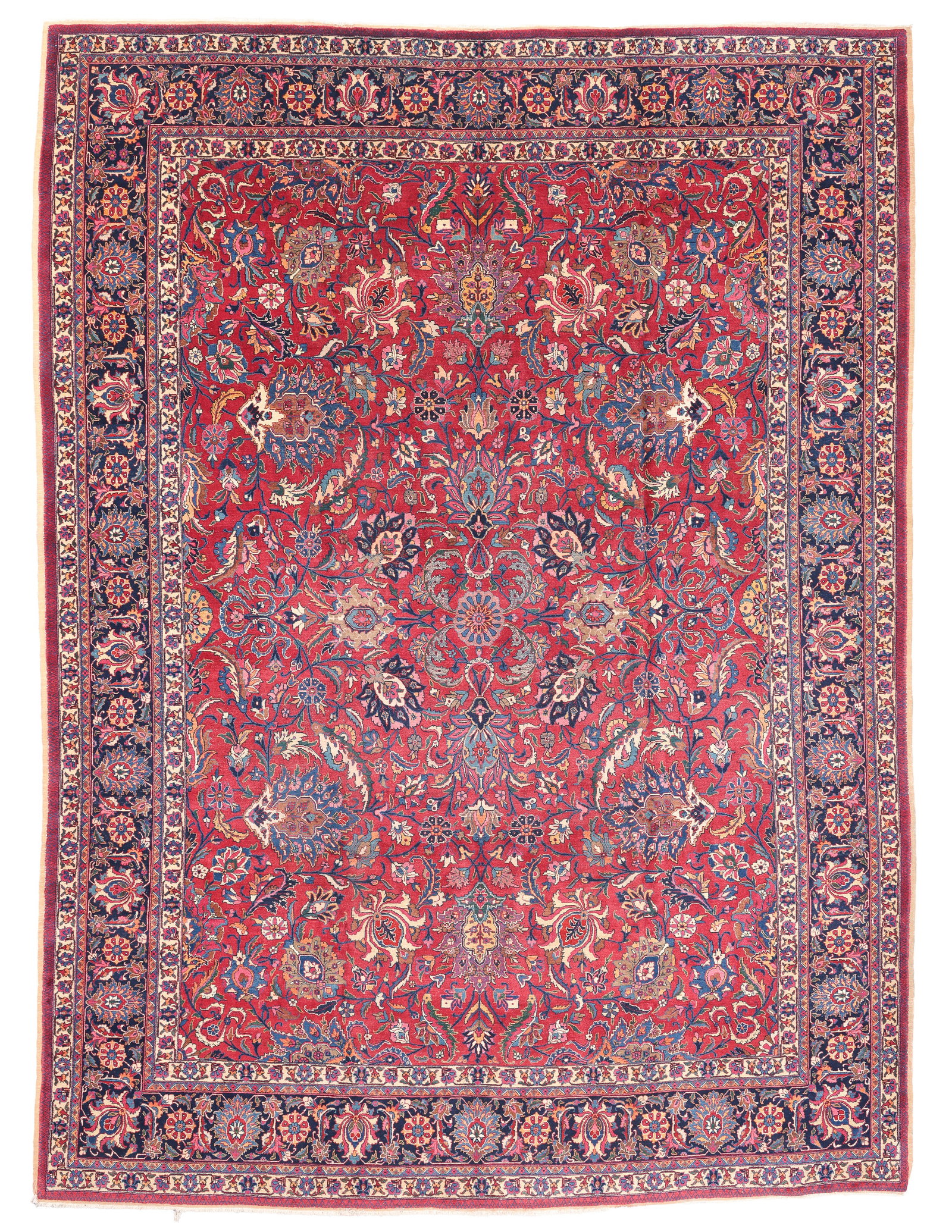Meshed Rug, Persia, Early 20th C., 10'2'' x 13'5'': Meshed Rug, Persia, Early 20th C., 10'2'' x 13'5'' (310 x 409 cm). Weight: 79 lbs. Material: wool pile, cotton warp, cotton weft.