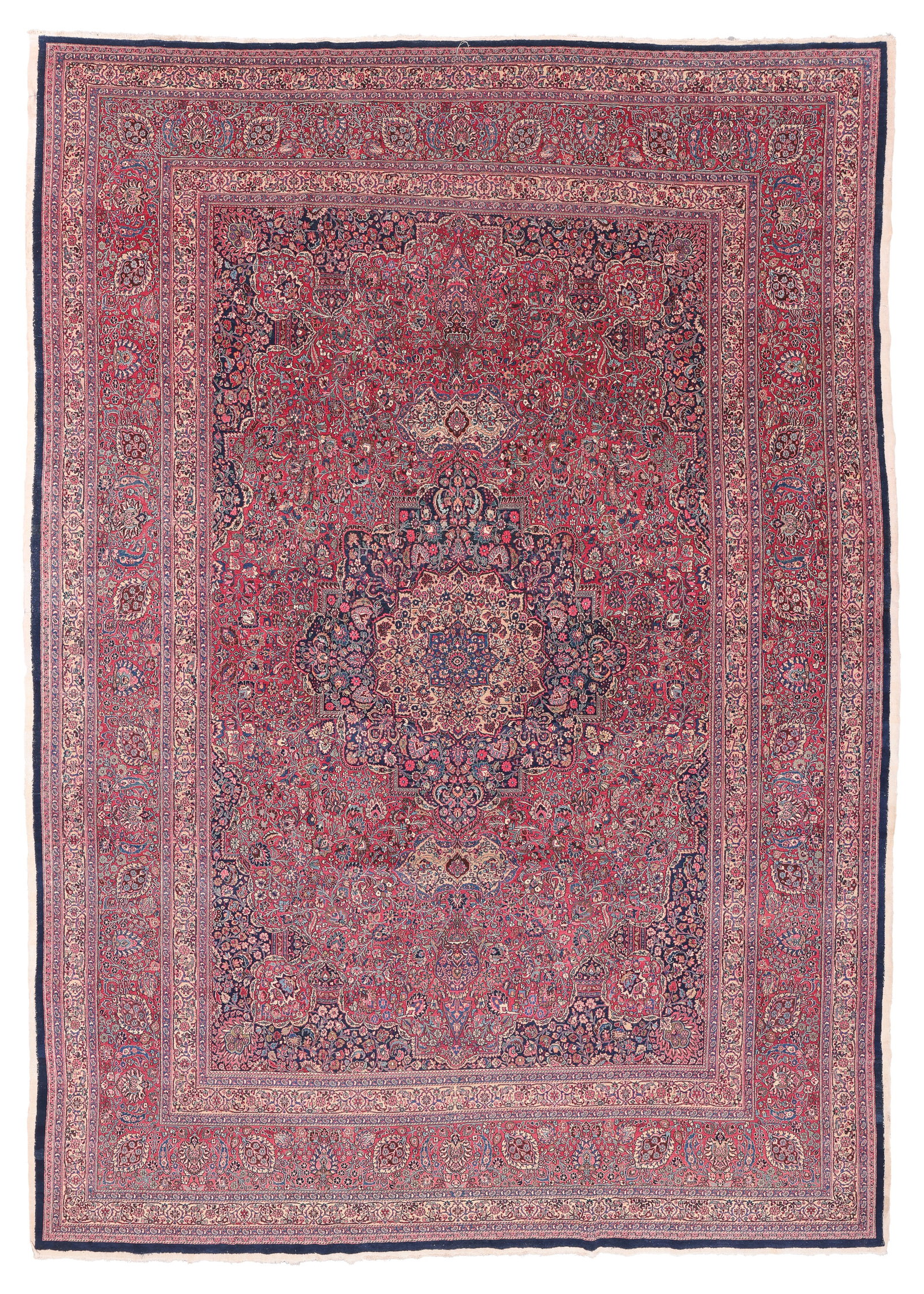 Fine Meshed Rug, Persia, Early/Mid 20th C., 10'8'' x 15'4'': Fine Meshed Rug, Persia, Early/Mid 20th C., 10'8'' x 15'4'' (325 x 467 cm). Weight: 81 lbs. Material: wool pile, cotton warp, cotton weft.