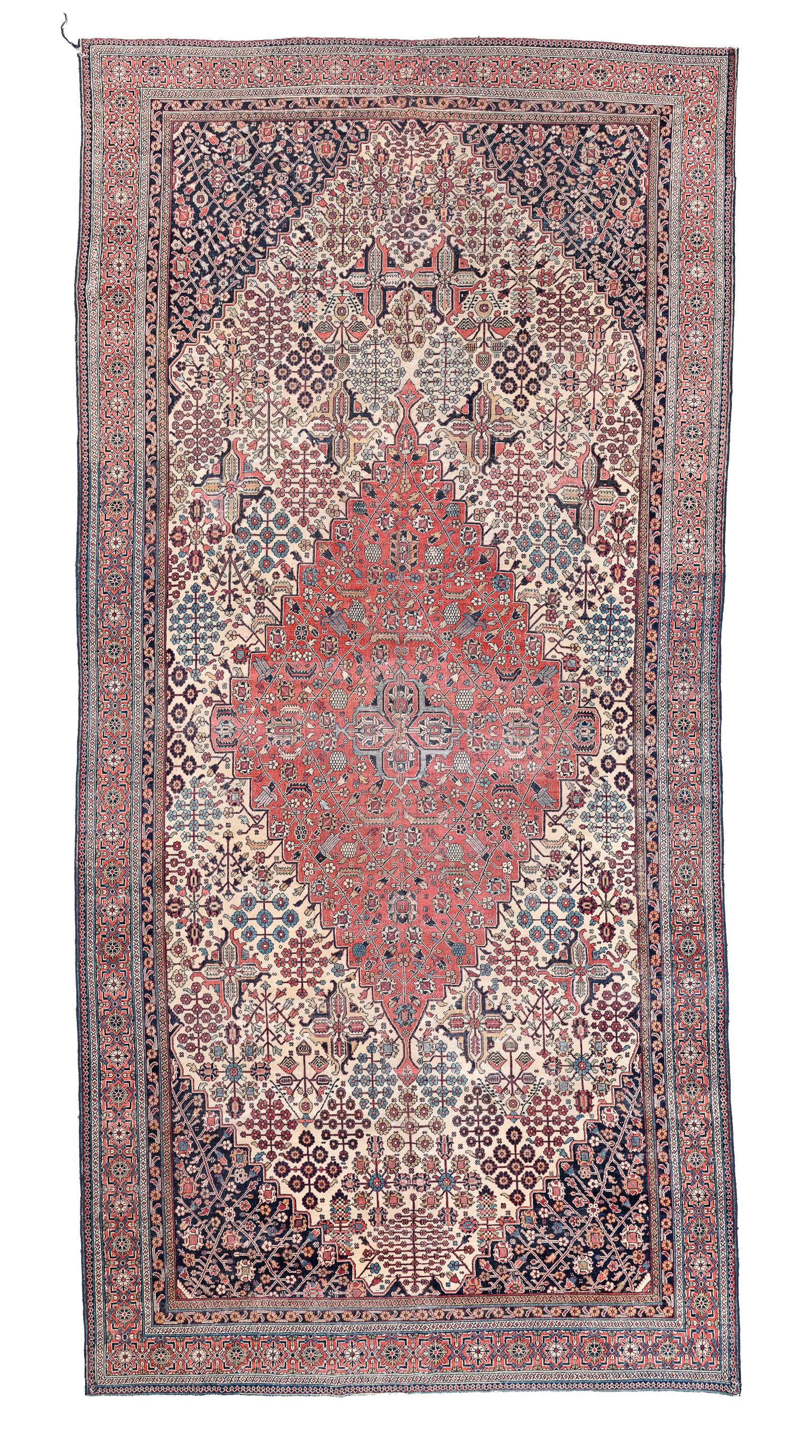Joshagan Rug, Persia, 19th C., 6'8'' x 14'0'': Joshagan Rug, Persia, 19th C., 6'8'' x 14'0'' (203 x 427 cm). Weight: 28 lbs. Material: wool pile, cotton warp, cotton weft.