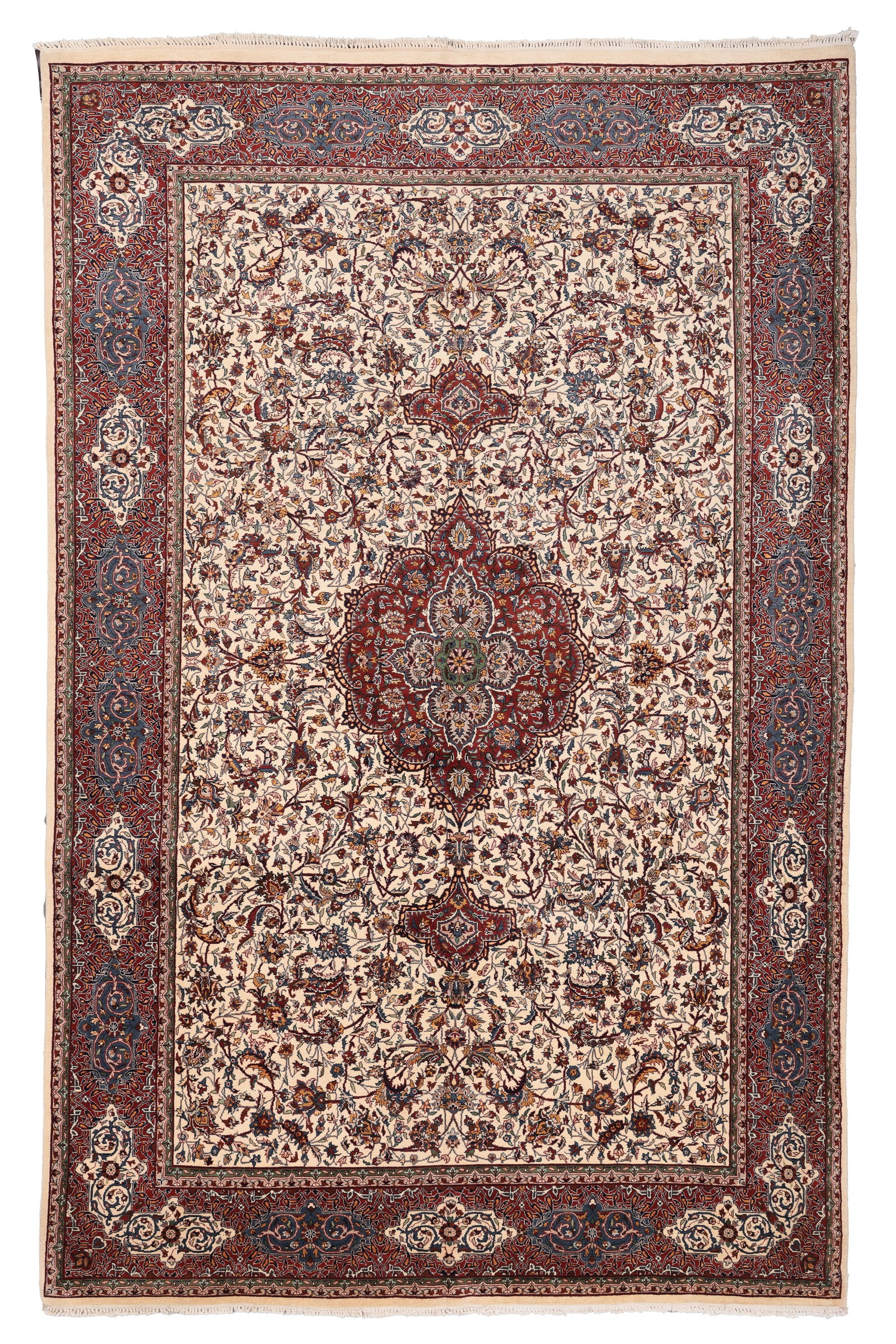 Tabriz Rug, Persia, Late 20th C., 6'1'' x 9'6'': Tabriz Rug, Persia, Late 20th C., 6'1'' x 9'6'' (185 x 290 cm). Weight: 36 lbs. Material: wool pile, cotton warp, cotton weft.