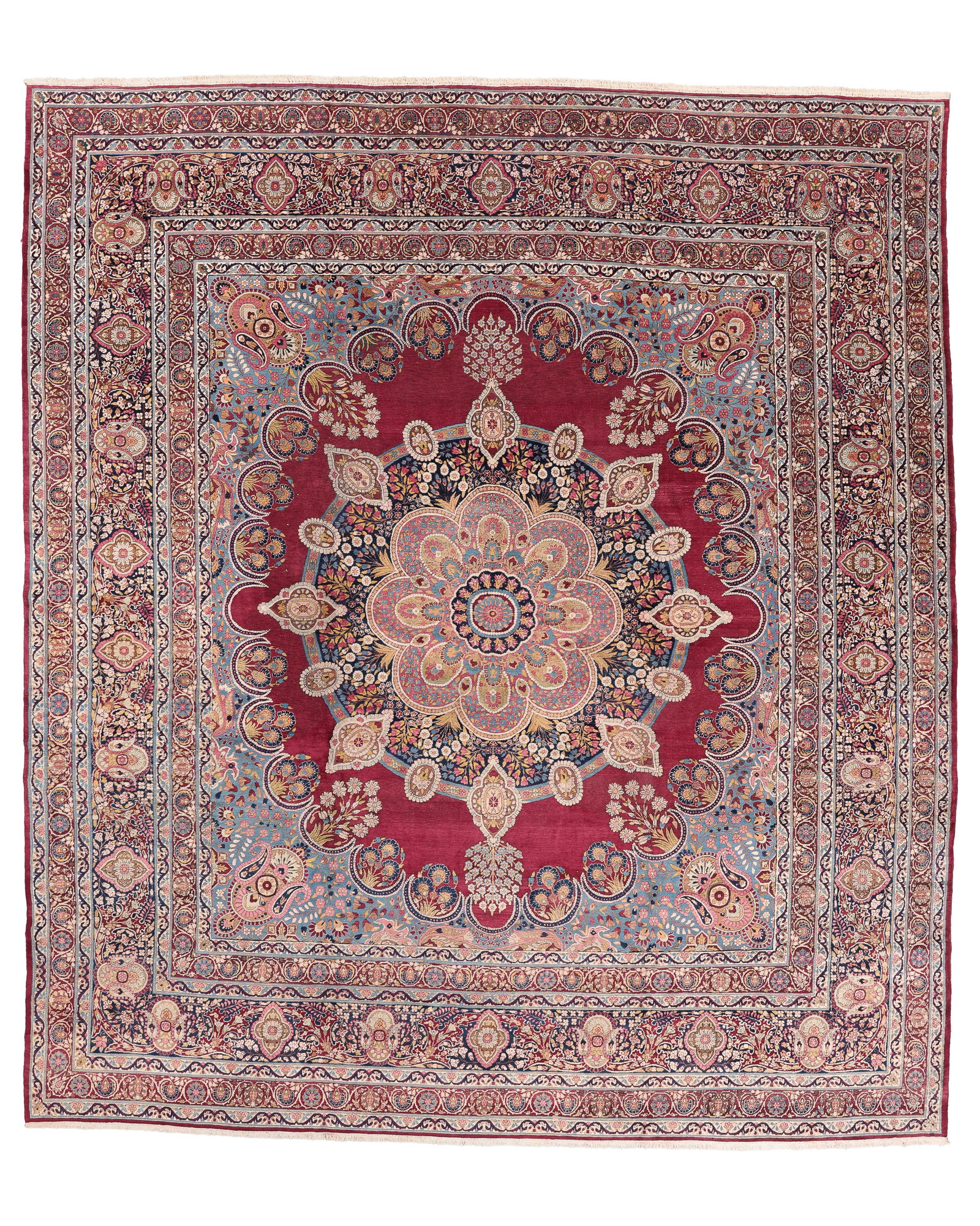 Kerman Rug, Persia, Early 20th C., 12'2'' x 13'7'' (1 of 8)