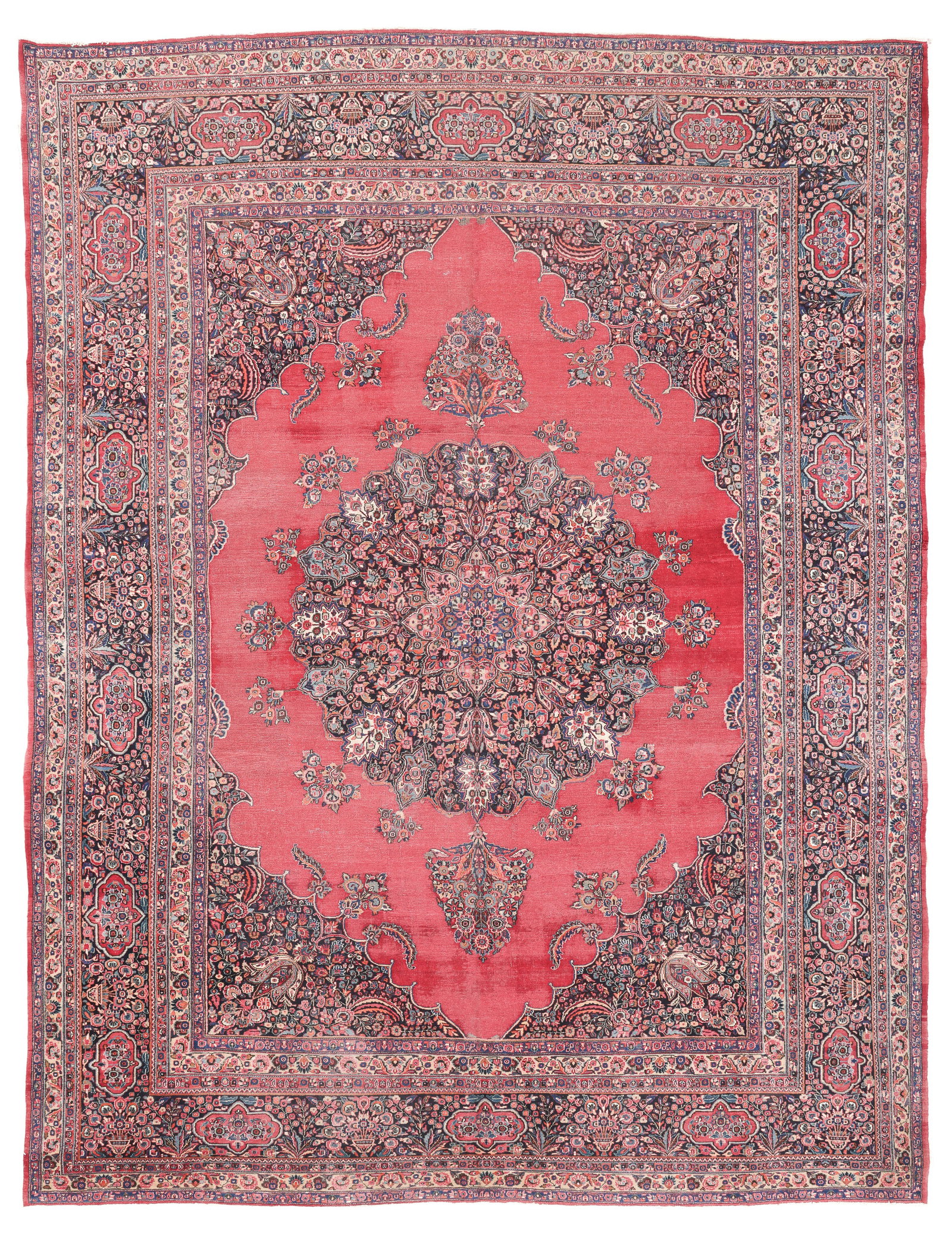 Meshed Rug, Persia, Early 20th C., 10'8'' x 13'3'': Meshed Rug, Persia, Early 20th C., 10'8'' x 13'3'' (325 x 404 cm). Weight: 77 lbs. Material: wool pile, cotton warp, cotton weft.