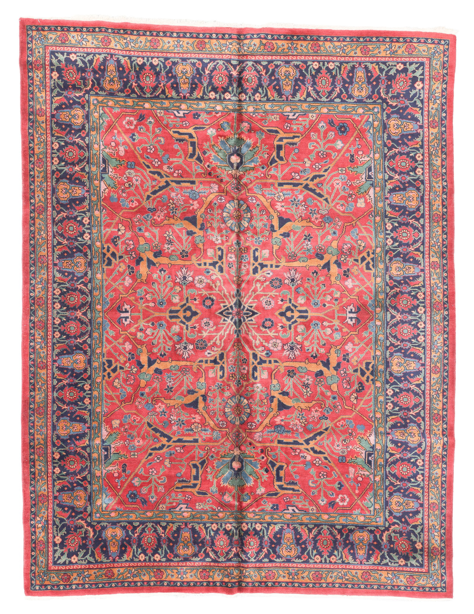 Isparta Rug, Turkey, Mid 20th C., 9'0'' x 12'0'': Isparta Rug, Turkey, Mid 20th C., 9'0'' x 12'0'' (274 x 366 cm). Weight: 85 lbs. Material: wool pile, cotton warp, cotton weft.