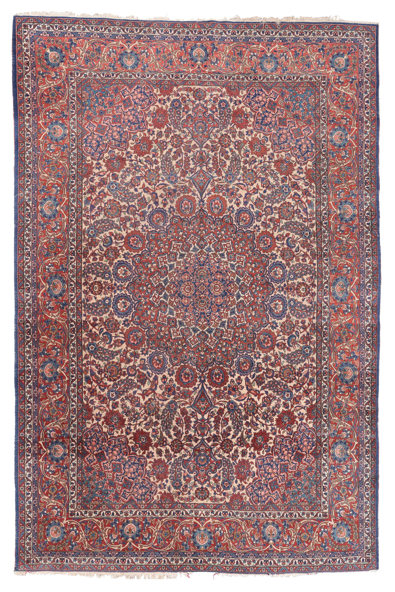Fine Mobarakeh Isfahan Rug, Persia, Early 20th C., 8'10'' x 13'2'' (1 of 9)