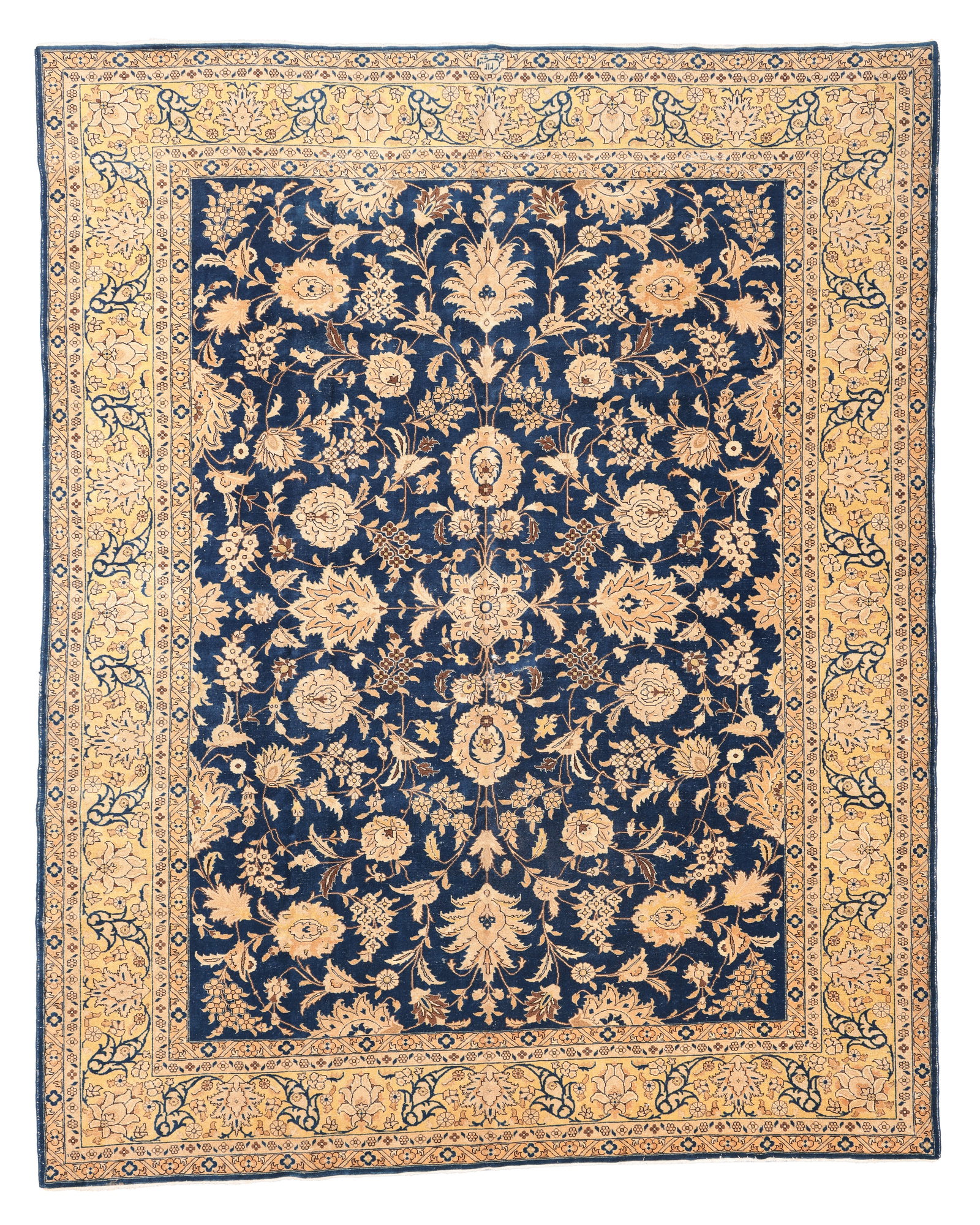Tabriz Rug, Persia, Mid 20th C., 9'8'' x 12'2'': Tabriz Rug, Persia, Mid 20th C., 9'8'' x 12'2'' (295 x 371 cm). Weight: 63 lbs. Material: wool pile, cotton warp, cotton weft.