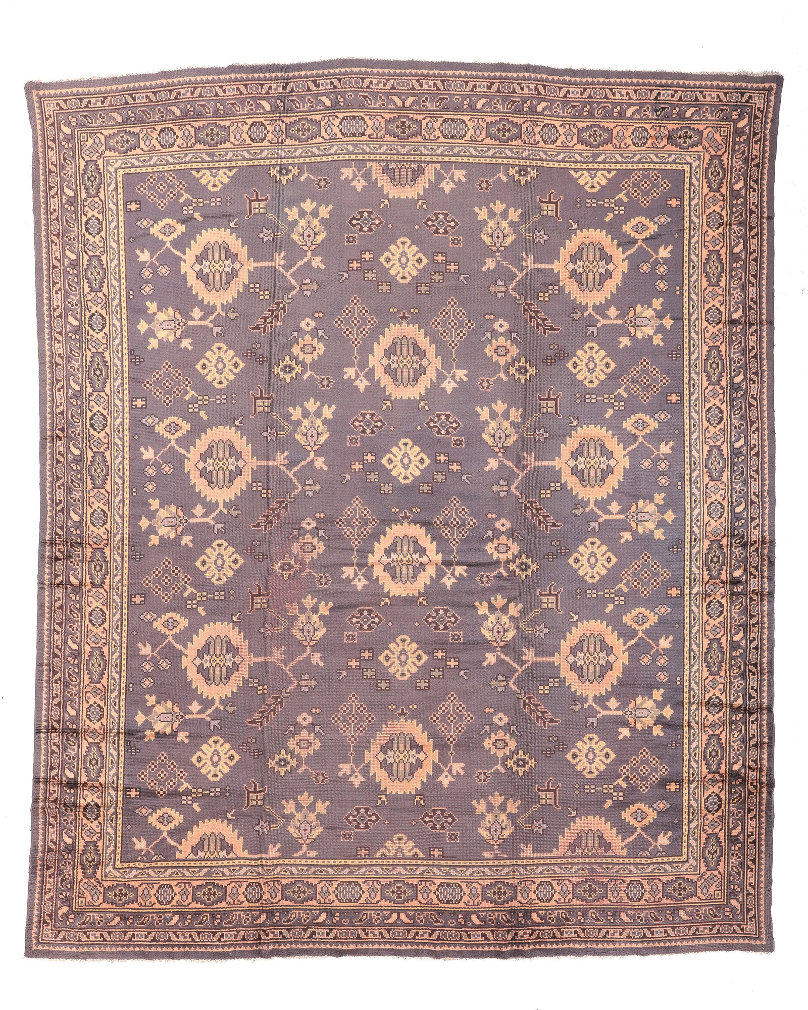 Oushak Rug, Turkey, Possibly Europe, Ca. 1900, 12'2'' x 14'6'' (1 of 8)