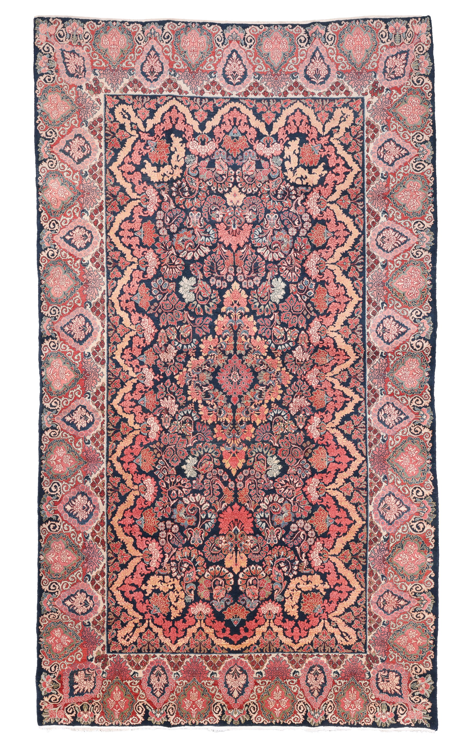 Mansion-Size Blue Sarouk Rug, Persia, Ca. 1930, 9'11'' x 17'7'': Mansion-Size Blue Sarouk Rug, Persia, Ca. 1930, 9'11'' x 17'7'' (302 x 536 cm). Weight: 140 lbs. Material: wool pile, cotton warp, cotton weft.