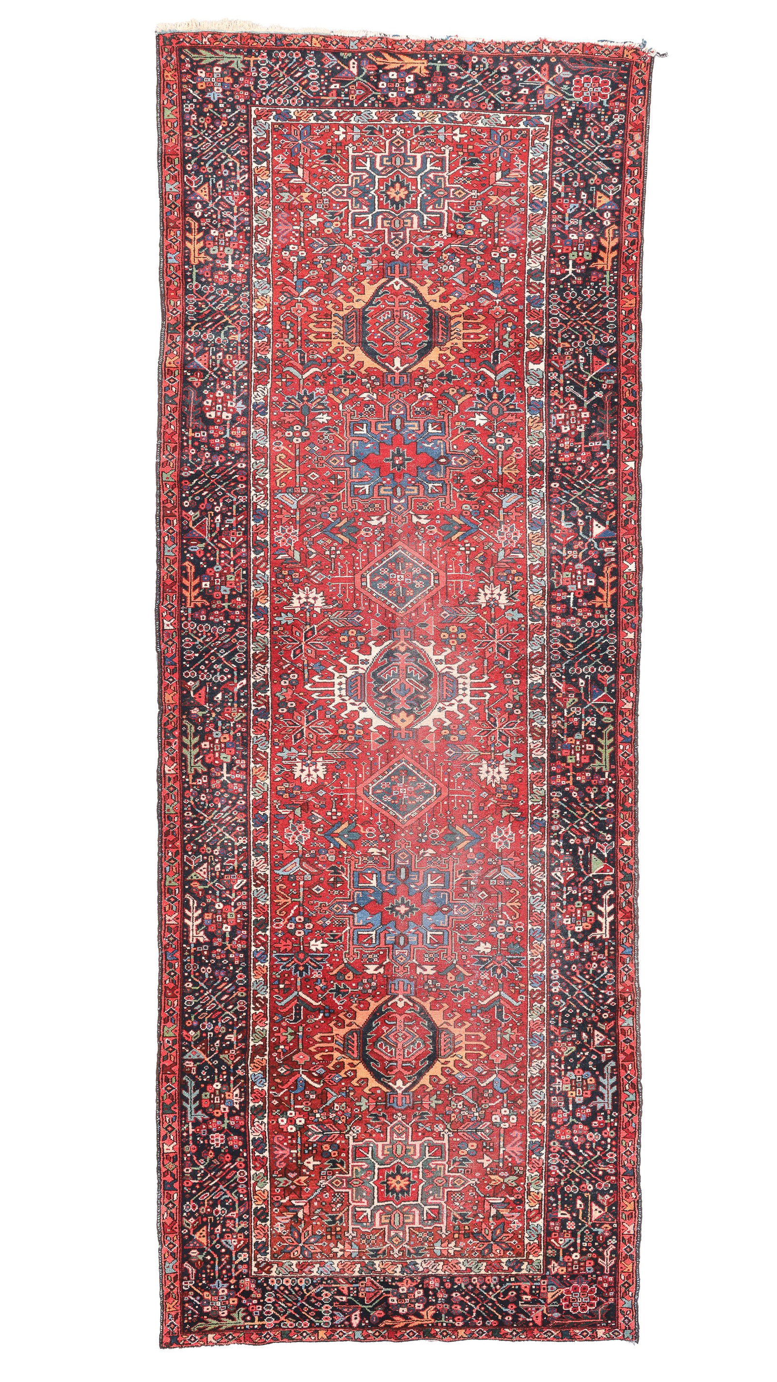 Karadja Rug, Persia, Ca. 1930, 4'9'' x 12'10'': Karadja Rug, Persia, Ca. 1930, 4'9'' x 12'10'' (145 x 391 cm). Weight: 31 lbs. Material: wool pile, cotton warp, cotton weft.