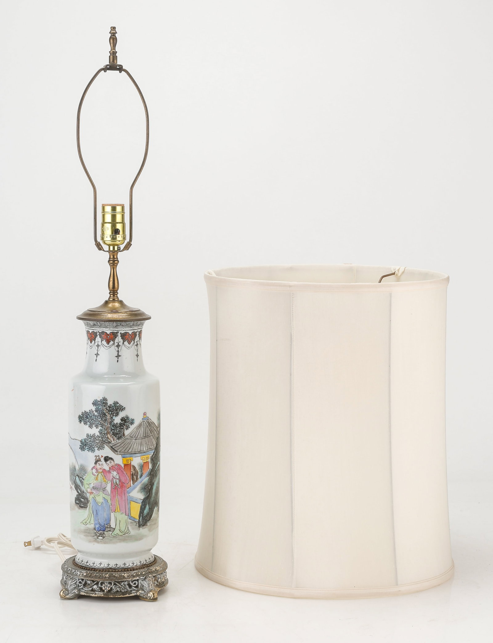 Chinese Porcelain Vase, Republic Period, Converted to Lamp (1 of 4)